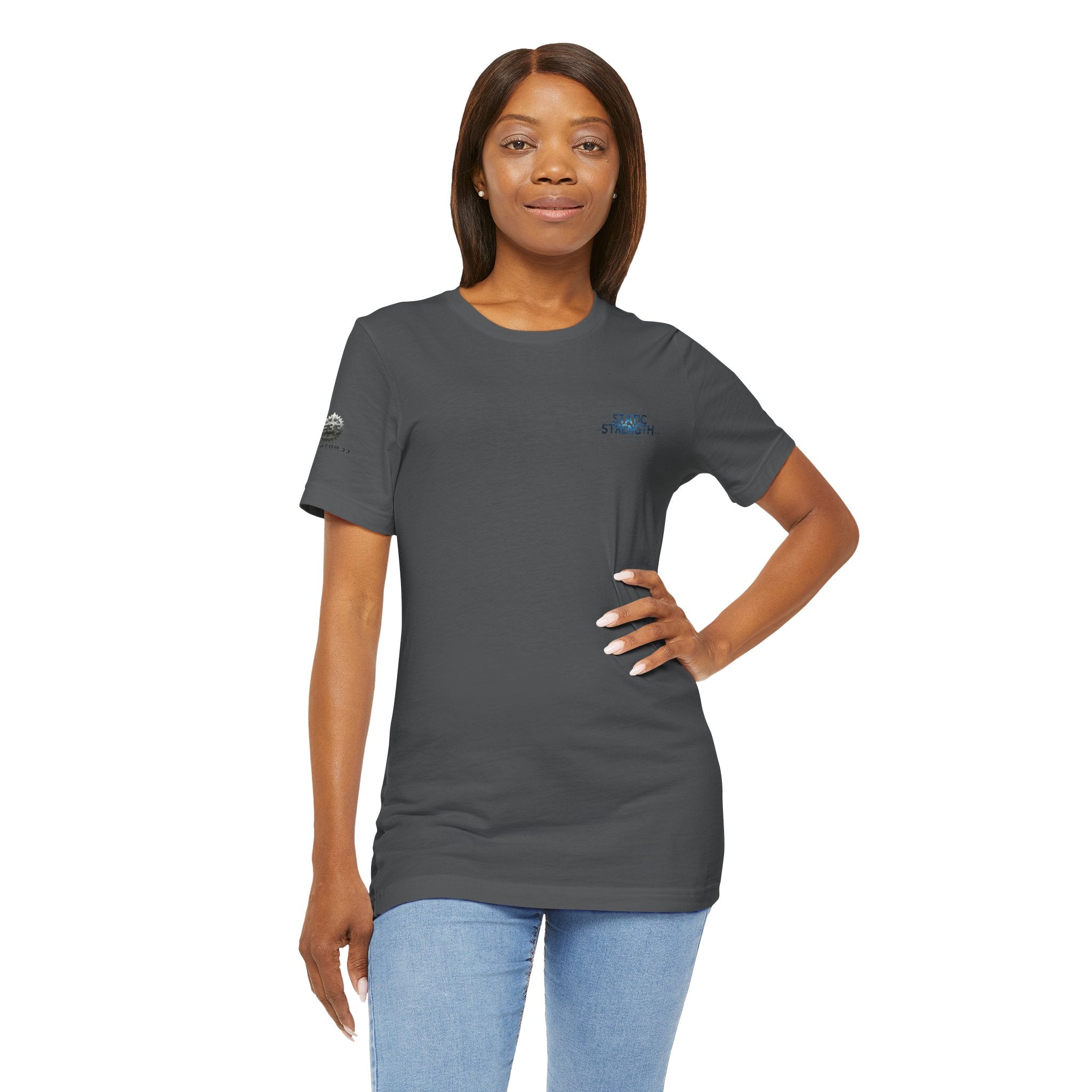 Static Strength T-Shirt — 'In the chaos, I am unmoving' Motivational Tee