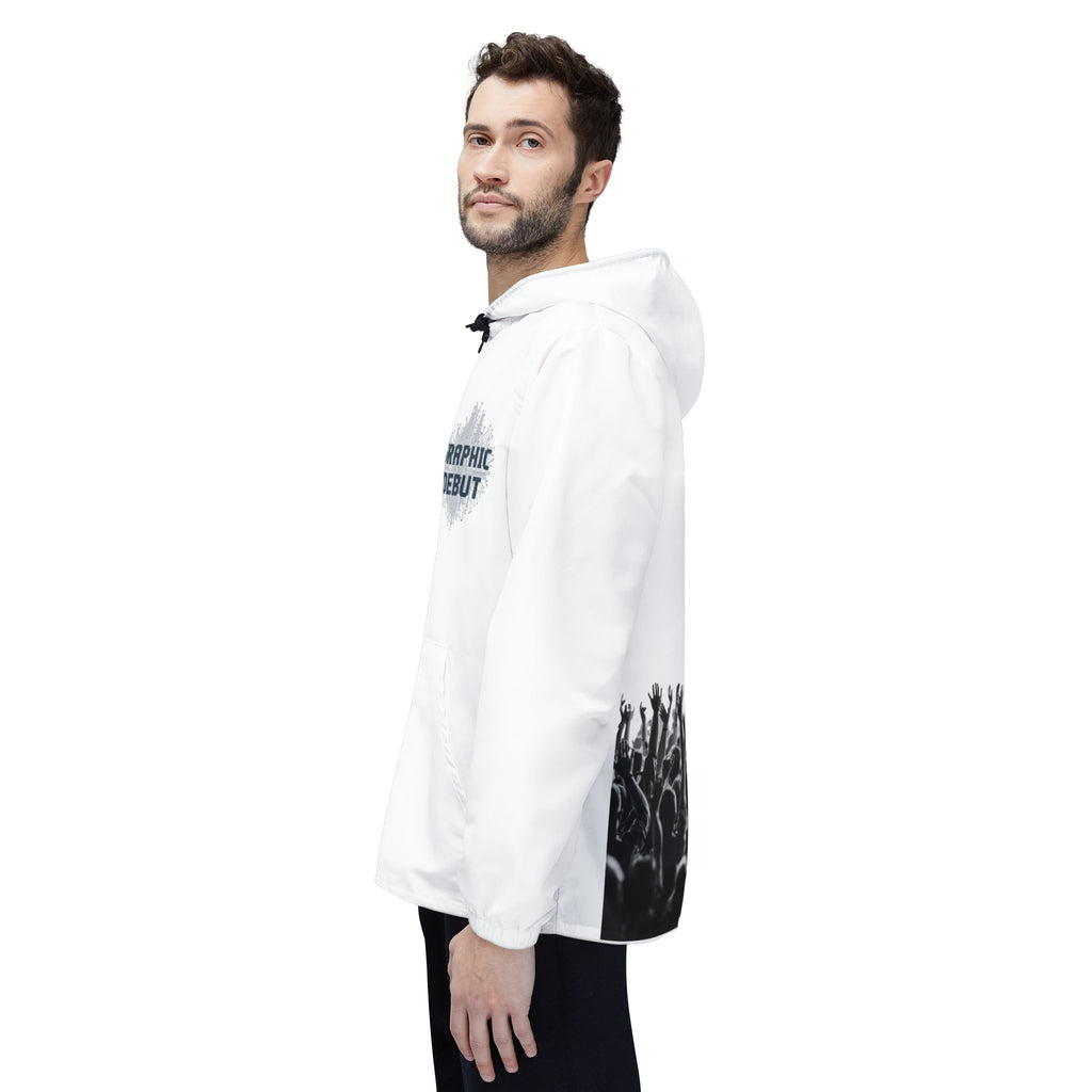 Copy of Graphic Debut Windbreaker Jacket — Elevator33 Logo, Cheering Crowd Back Print
