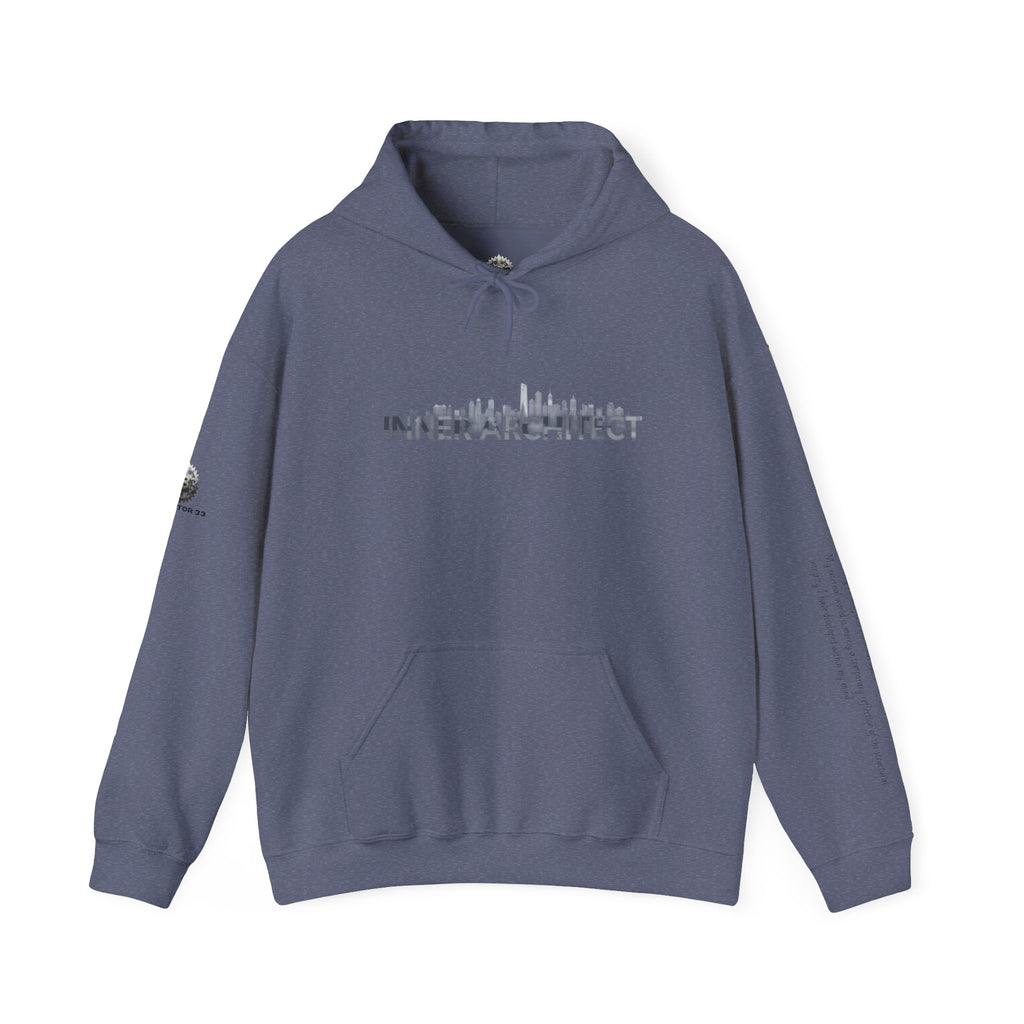 "Inner Architect" Hoodie Sweatshirt- Sleeve Printed Affirmation