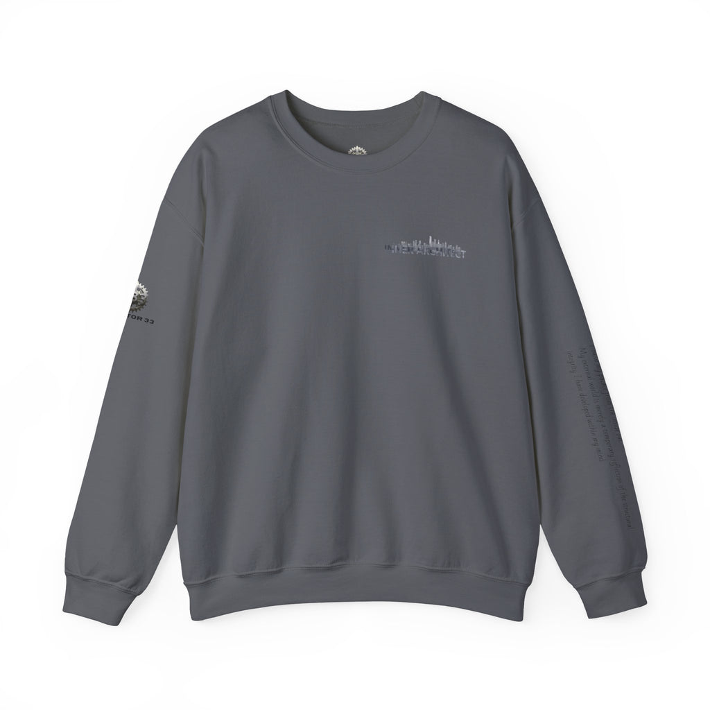 "Inner Architect" Crewneck Sweatshirt- Sleeve Printed Affirmation