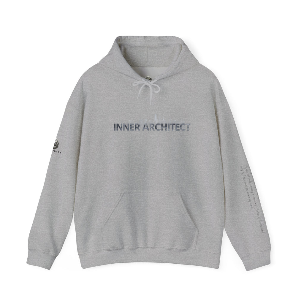 "Inner Architect" Hoodie Sweatshirt- Sleeve Printed Affirmation