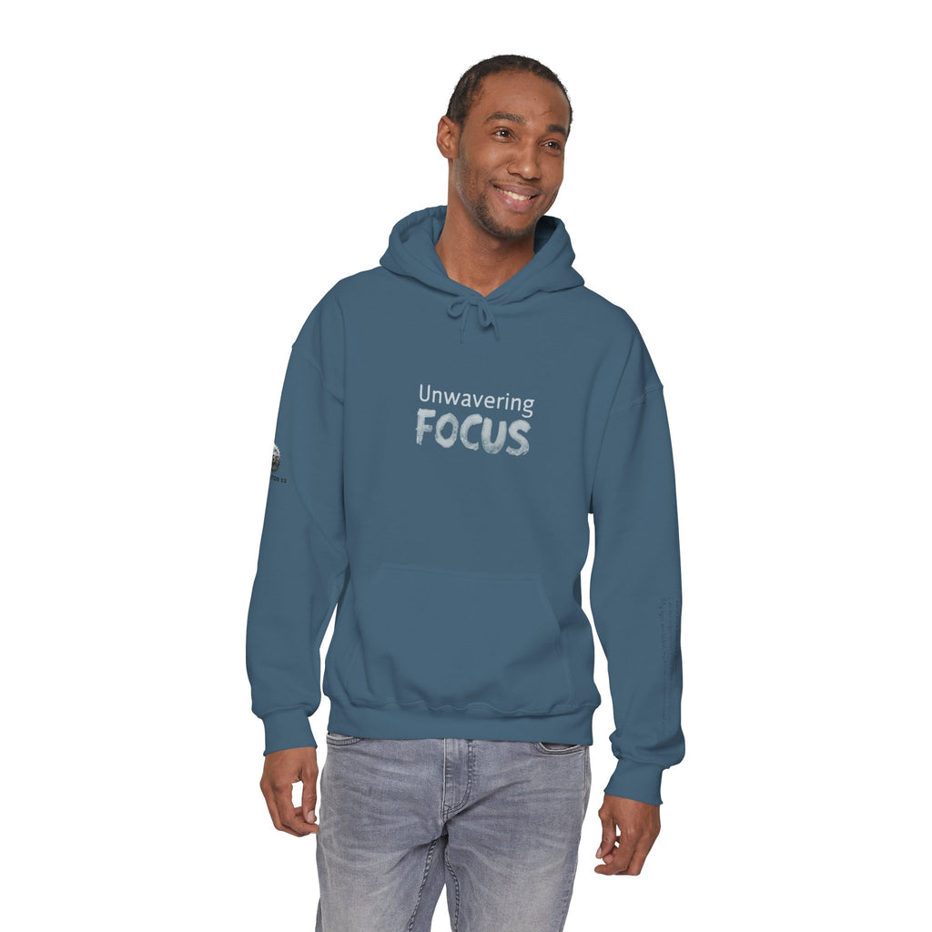 “Unwavering Focus” Hoodie- Sleeve Print Affirmation