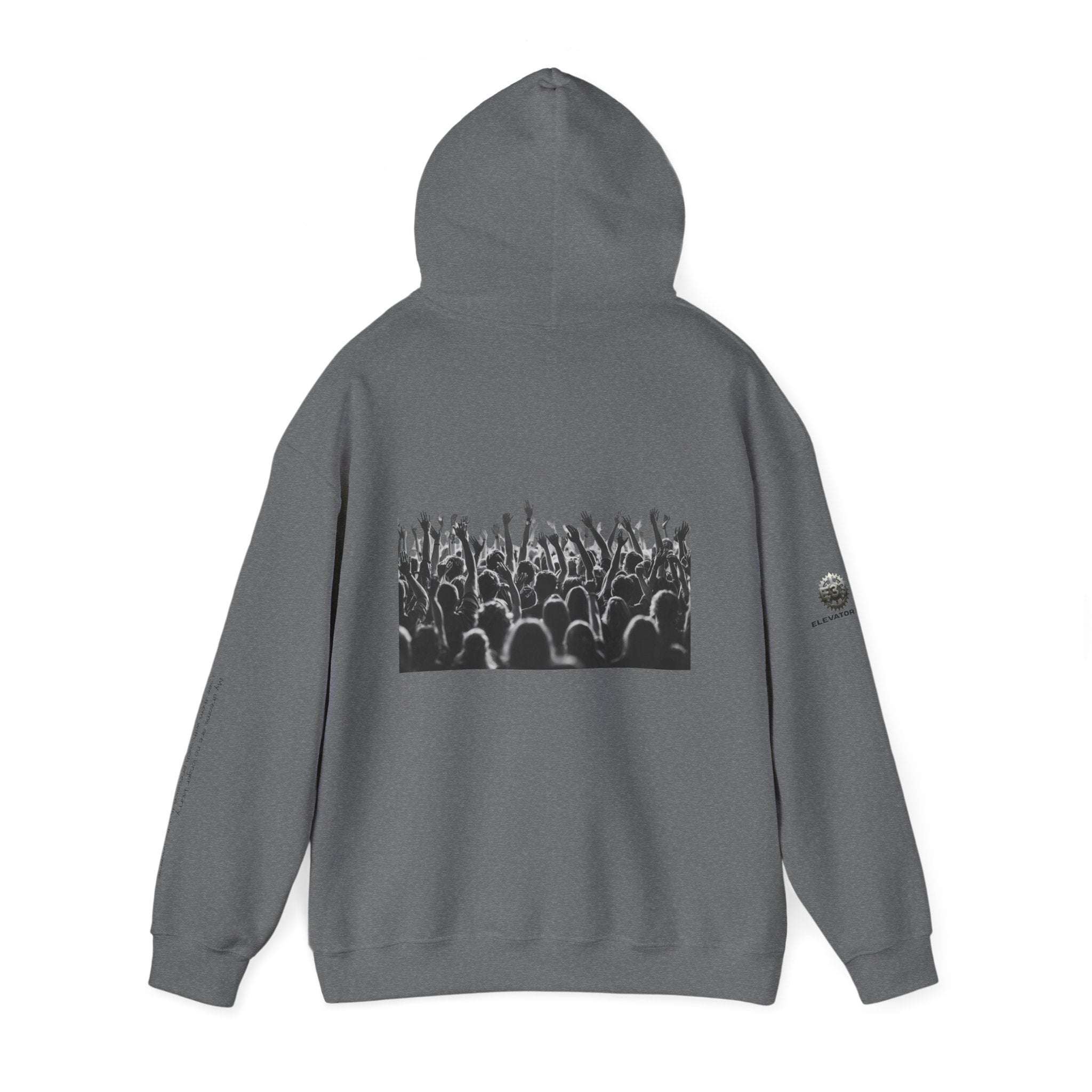 “Graphic Debut” Hoodie- Sleeve Printed Affirmation