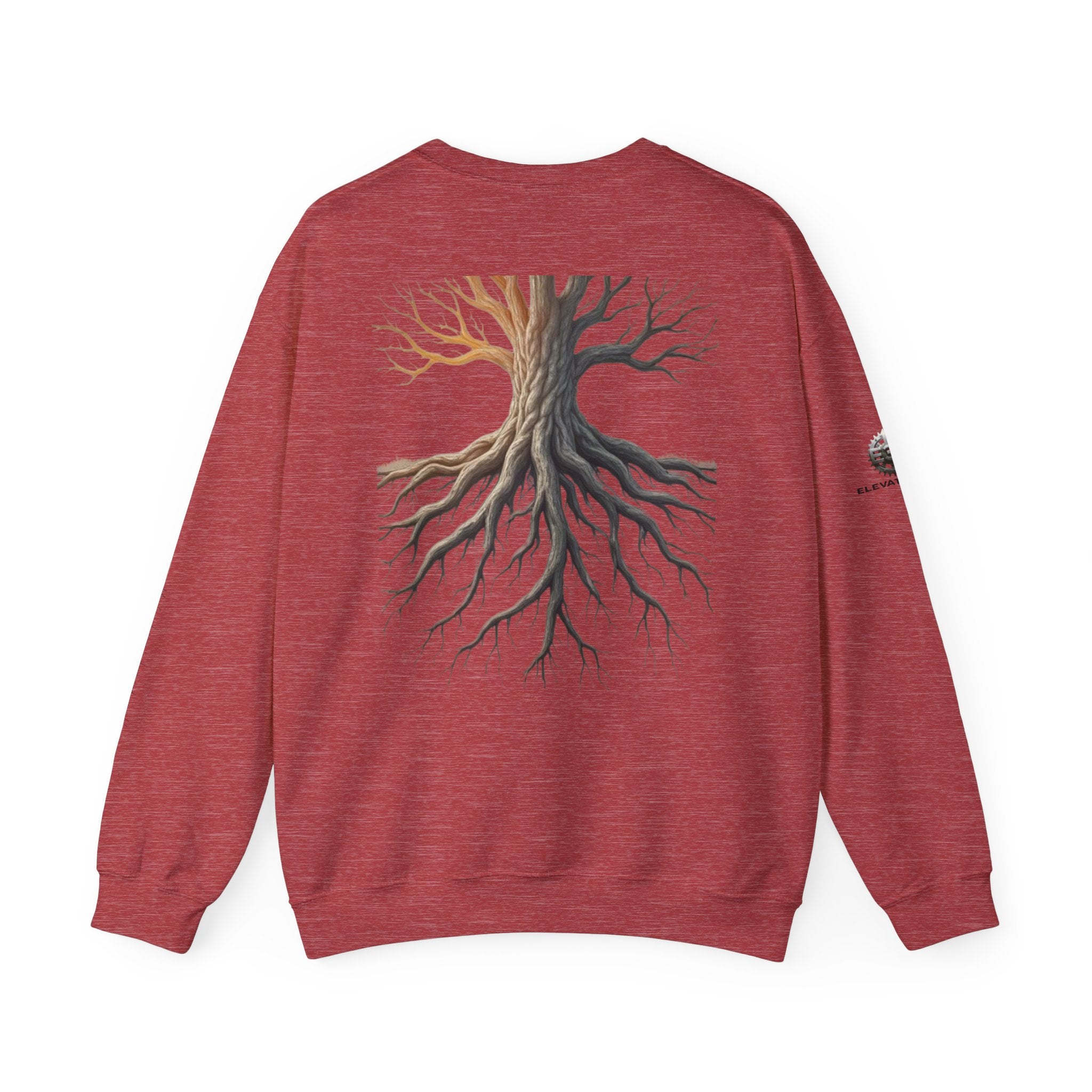 "Solid Roots" Crewneck - Heavyweight Sleeve Print Sweatshirt