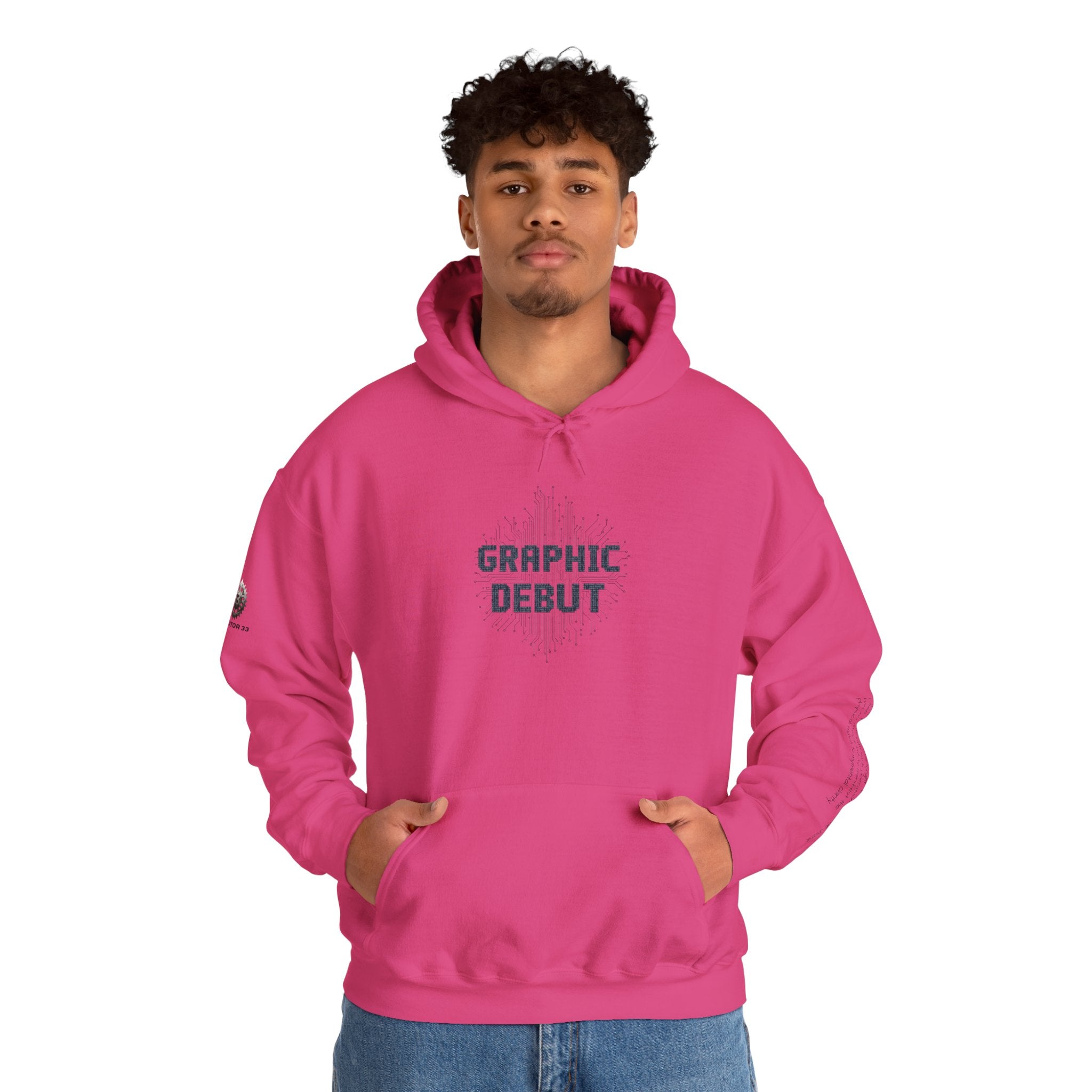 “Graphic Debut” Hoodie- Sleeve Printed Affirmation