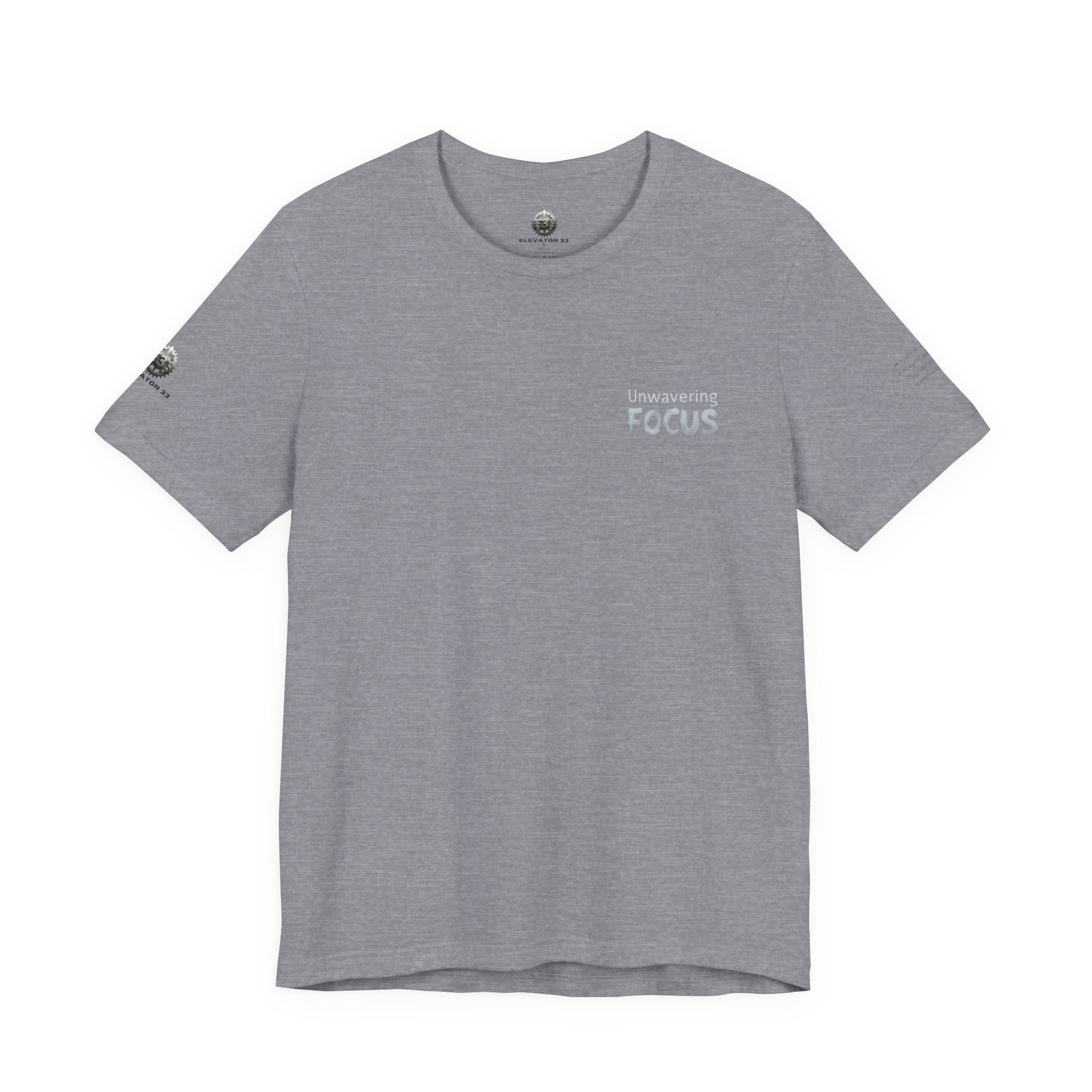 Unwavering Focus Tee — Affirmation Sleeve Graphic T-Shirt