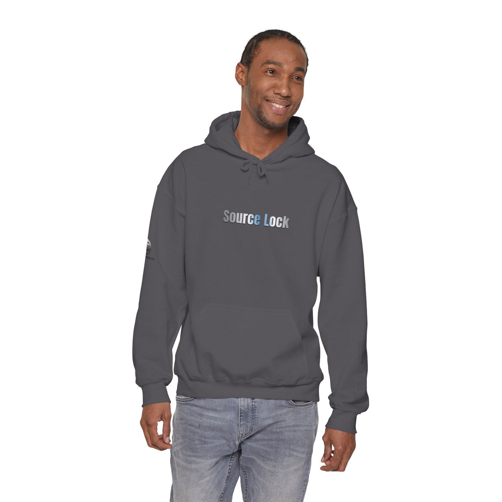 “Source Lock” Hoodie Sweatshirt- Sleeve Print Affirmation