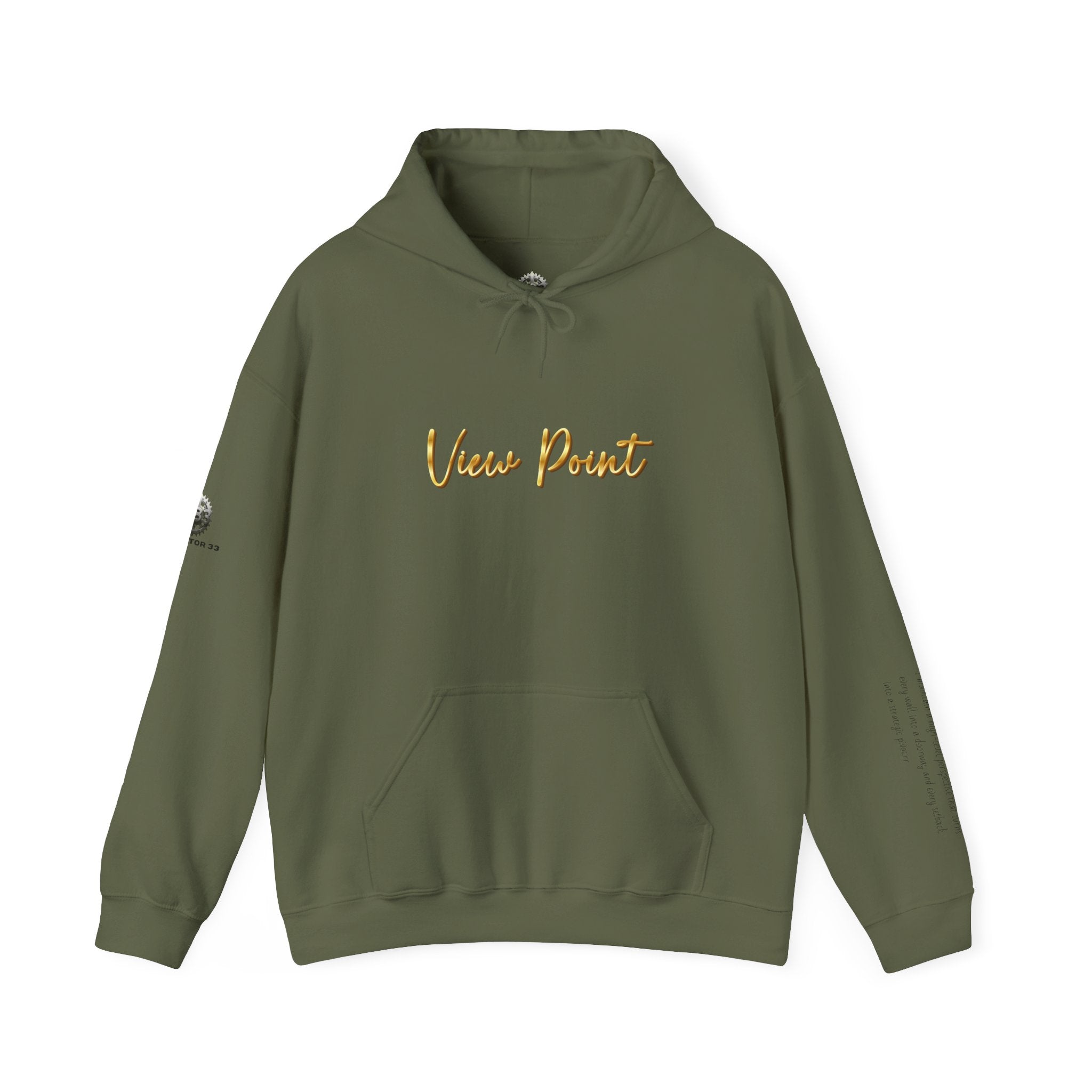 “View Point” Hoodie- Sleeve Print Affirmation