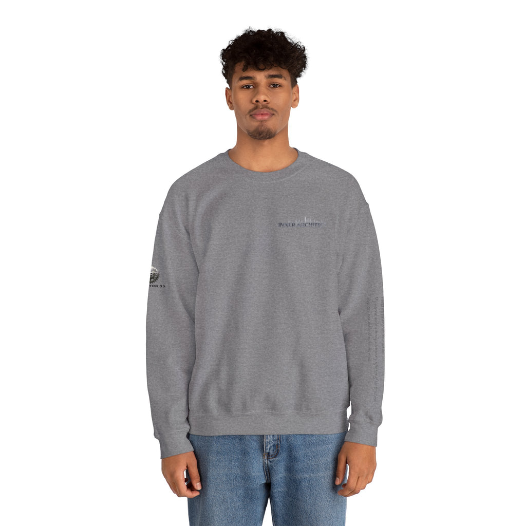 "Inner Architect" Crewneck Sweatshirt- Sleeve Printed Affirmation