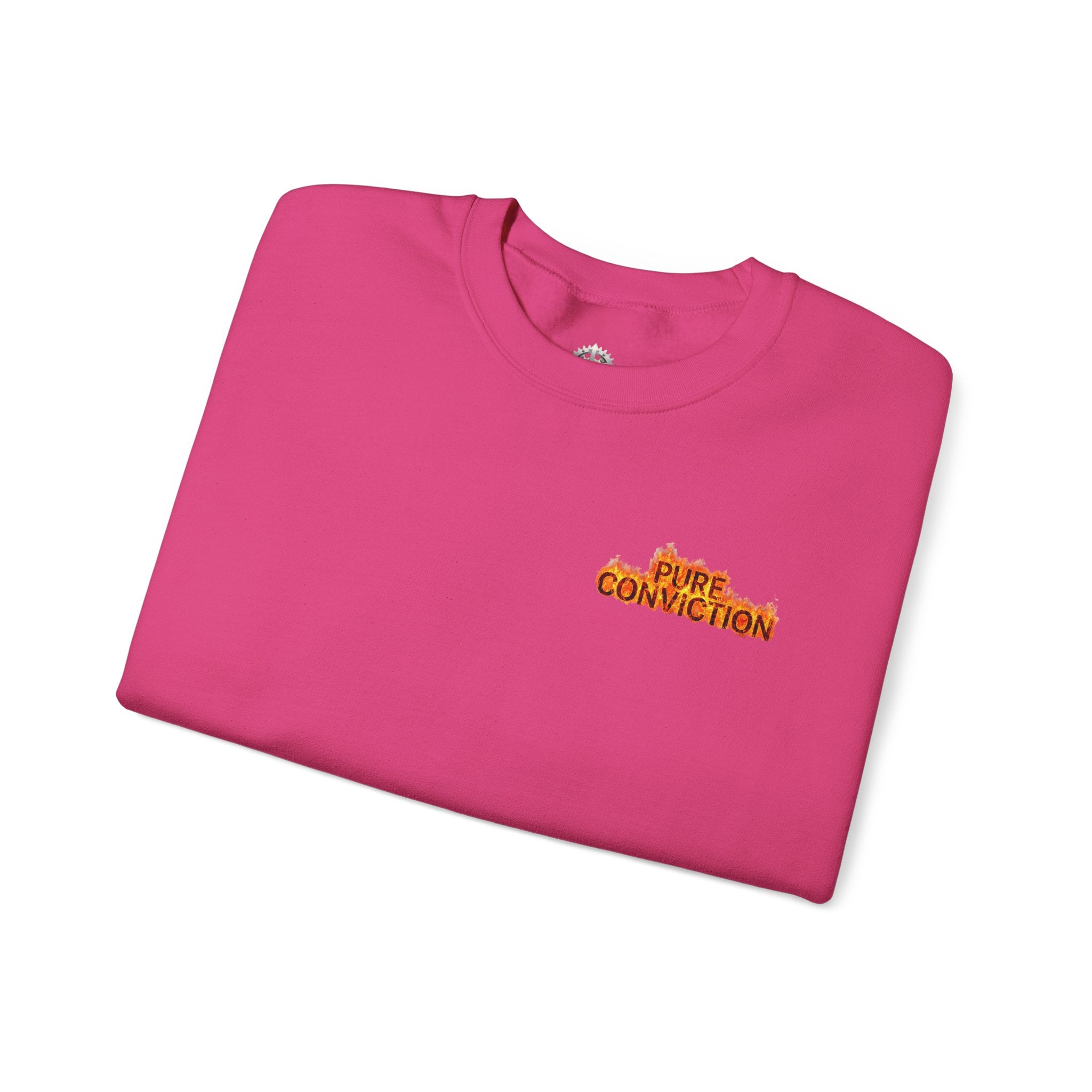 "Pure Conviction” Sweatshirt -Sleeve Print Affirmation