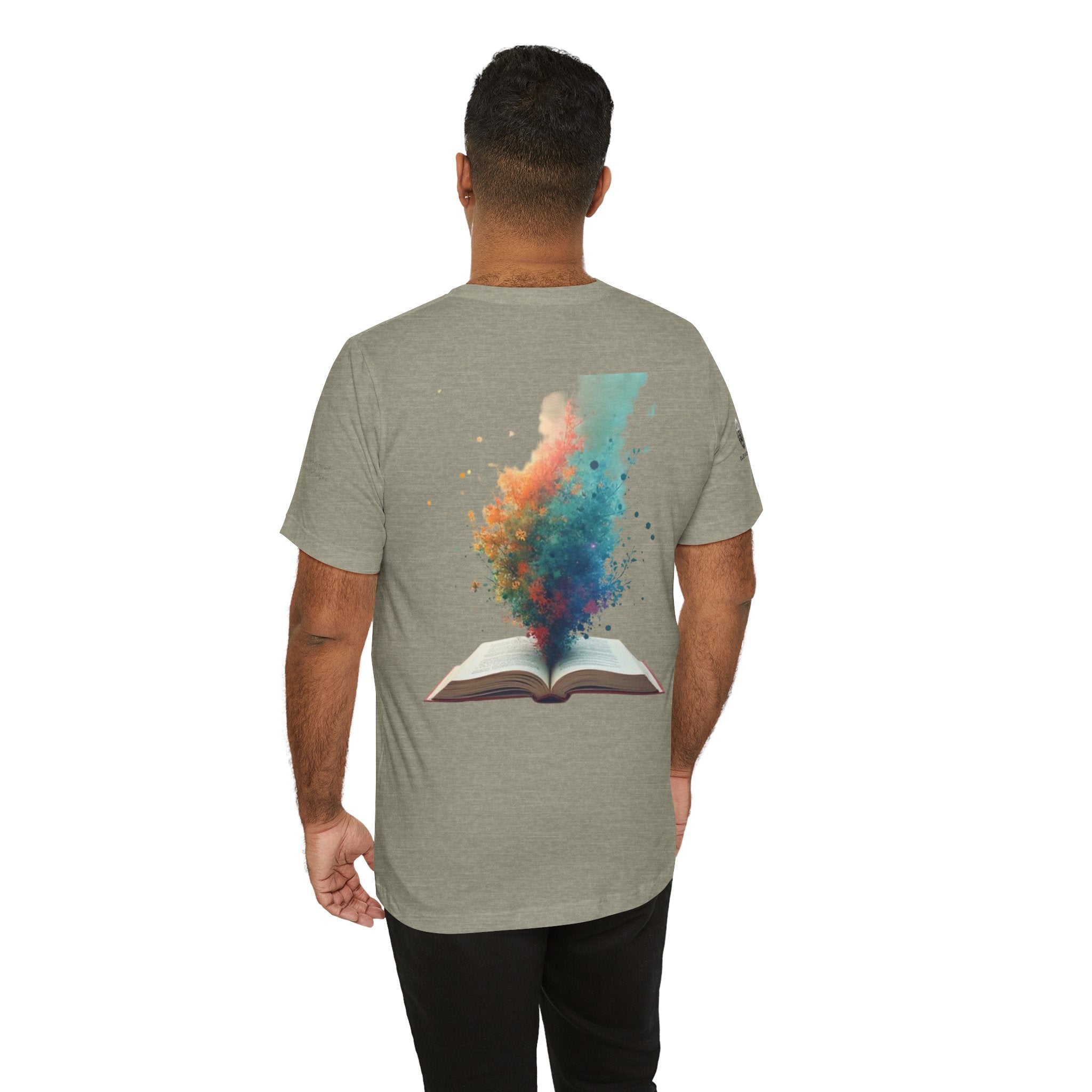 Next Chapter affirmation tee | Graphic open book back, inspirational sleeve text