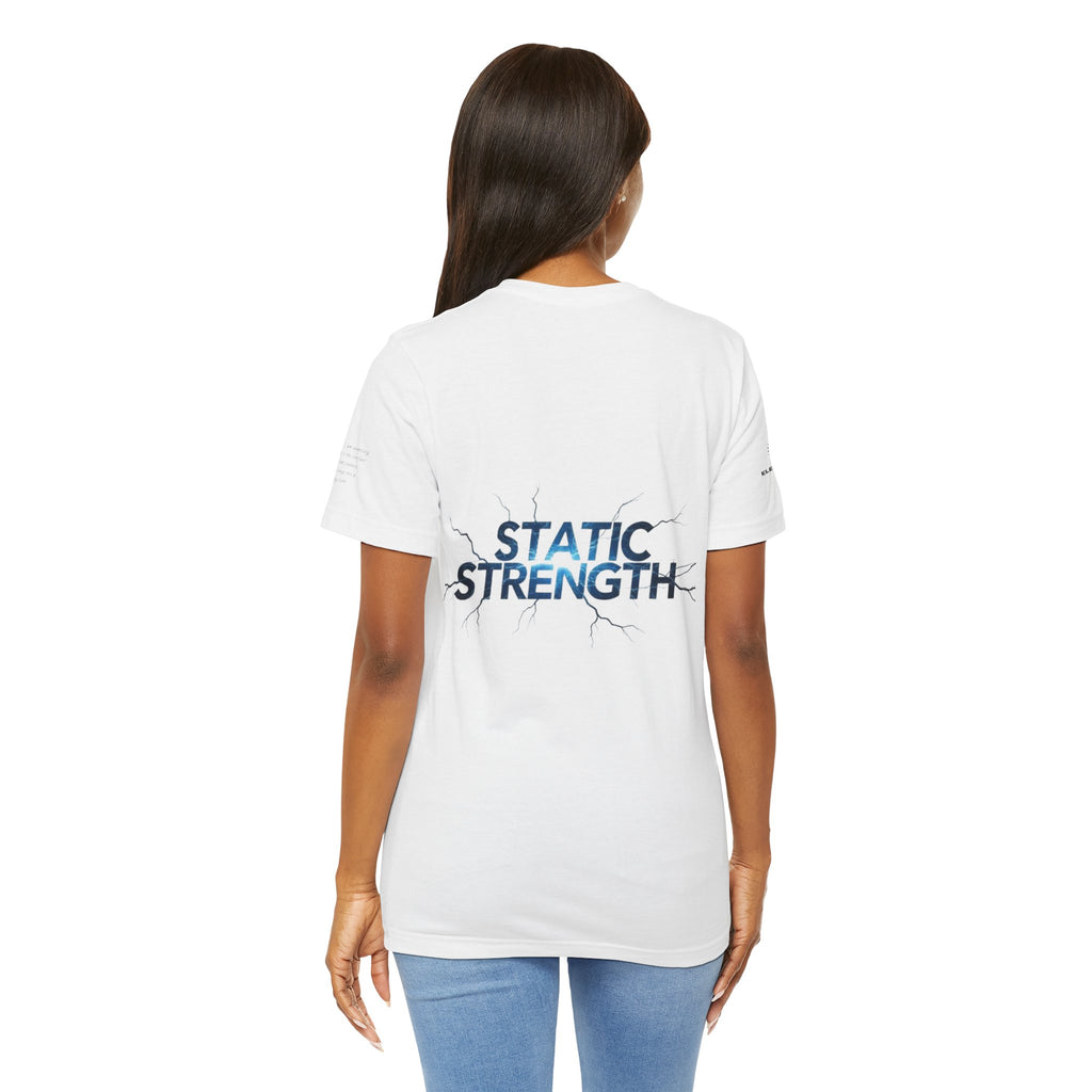 Static Strength T-Shirt — 'In the chaos, I am unmoving' Motivational Tee