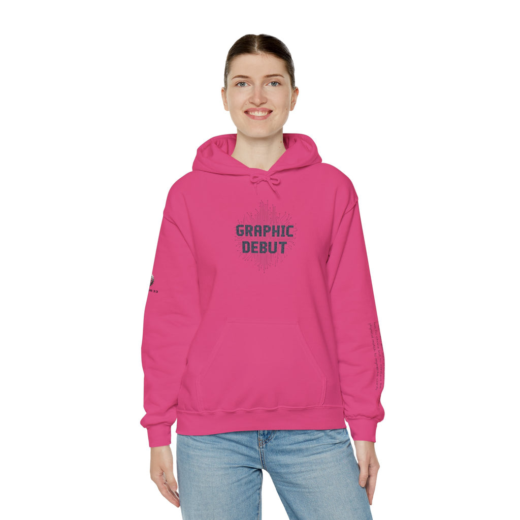 “Graphic Debut” Hoodie- Sleeve Printed Affirmation