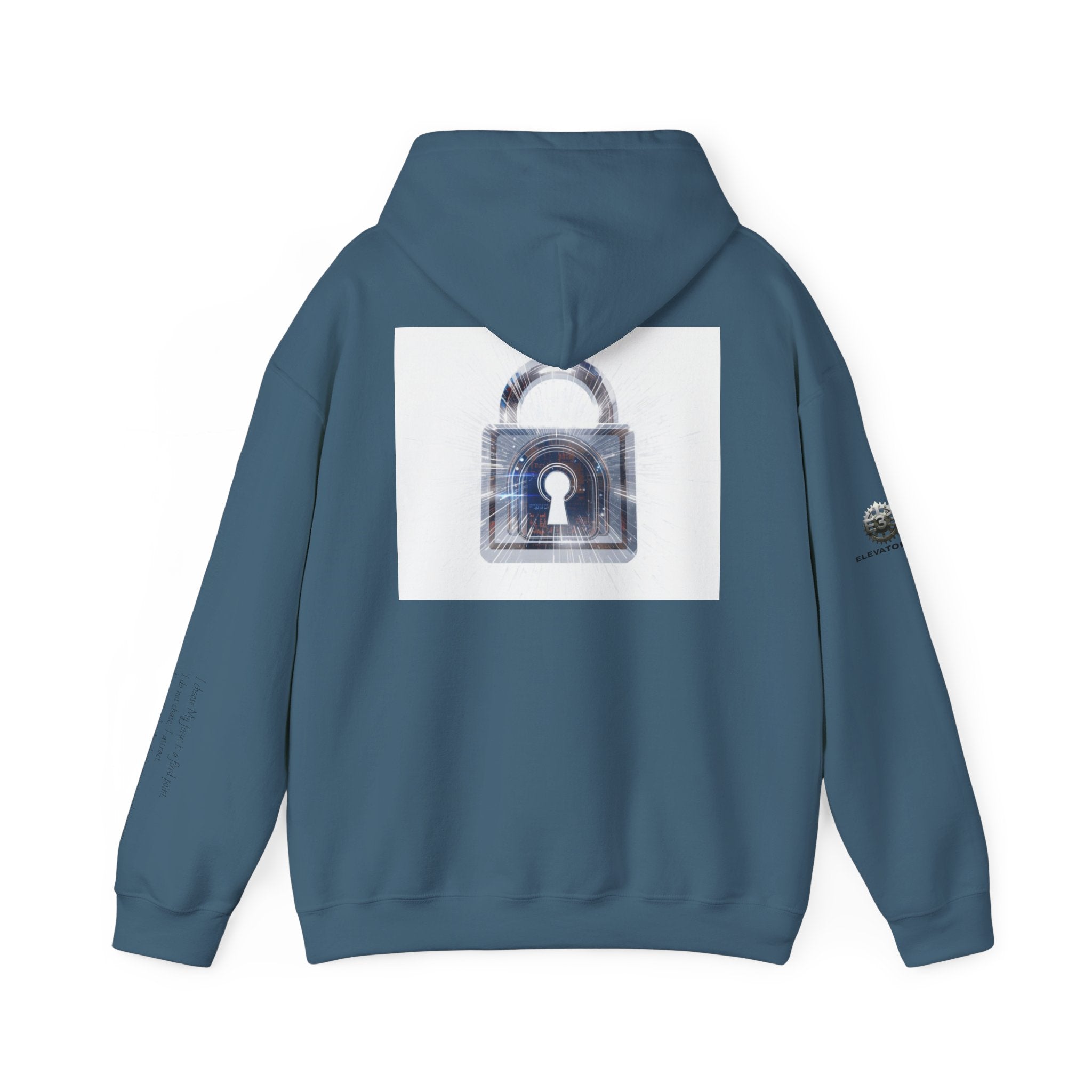 “Source Lock” Hoodie Sweatshirt- Sleeve Print Affirmation