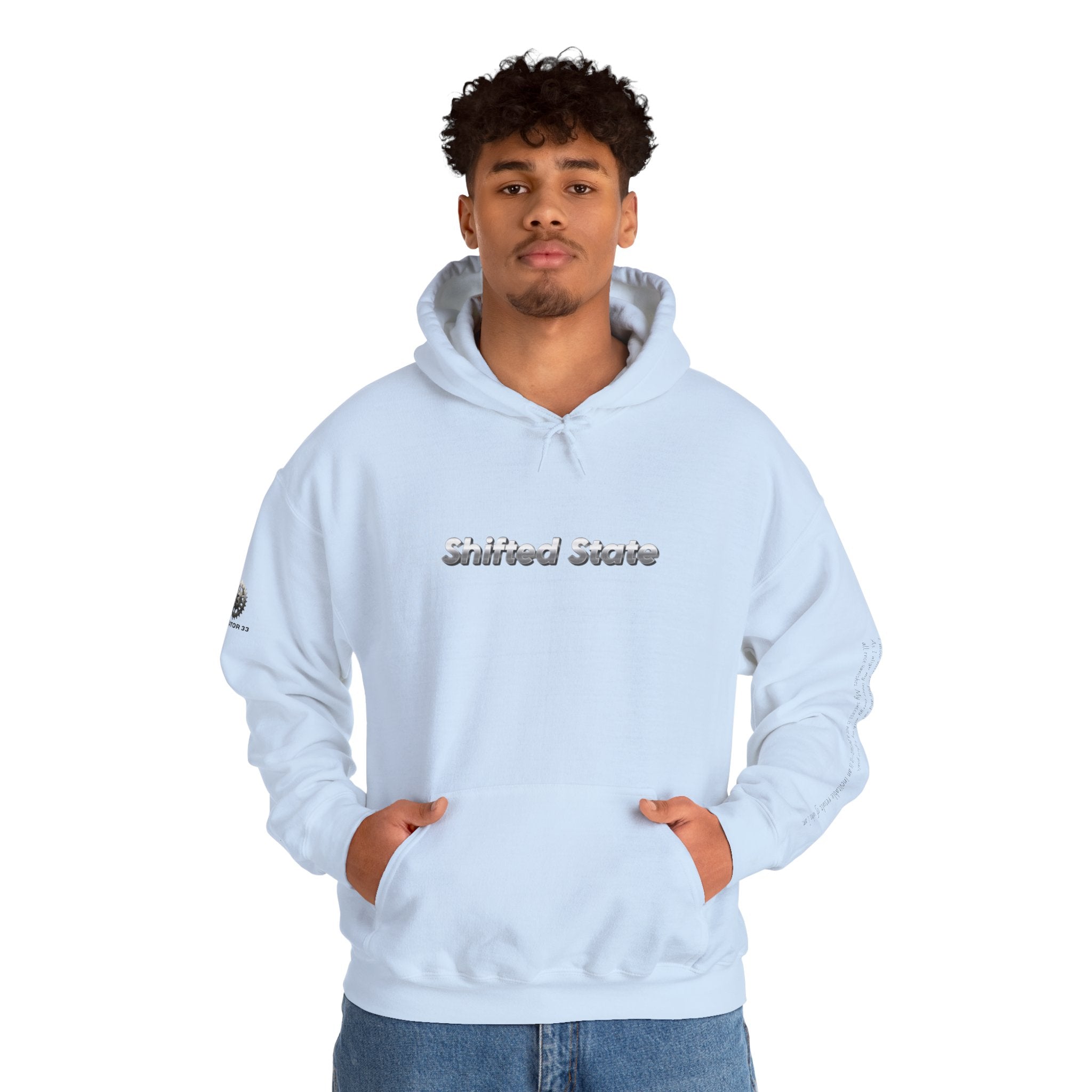 “Shifted State” Hoodie- Sleeve Print Affirmation