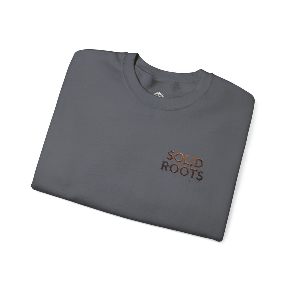 "Solid Roots" Crewneck - Heavyweight Sleeve Print Sweatshirt