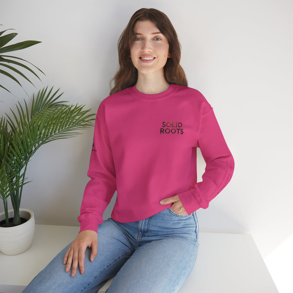 "Solid Roots" Crewneck - Heavyweight Sleeve Print Sweatshirt