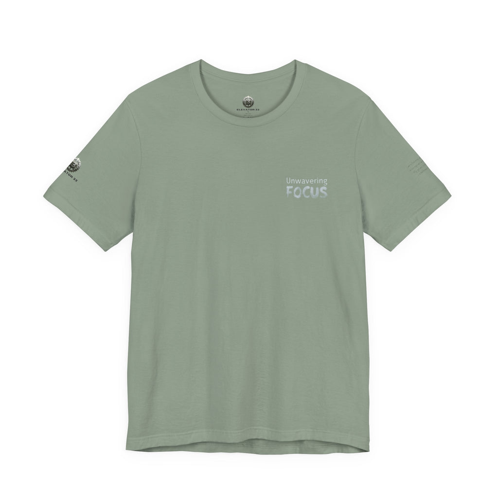 Unwavering Focus Tee — Affirmation Sleeve Graphic T-Shirt