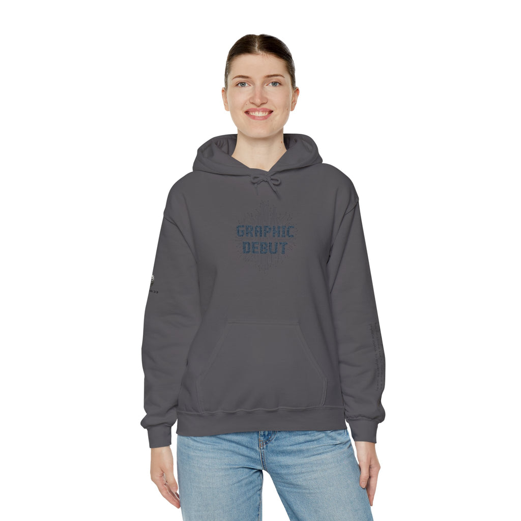 “Graphic Debut” Hoodie- Sleeve Printed Affirmation