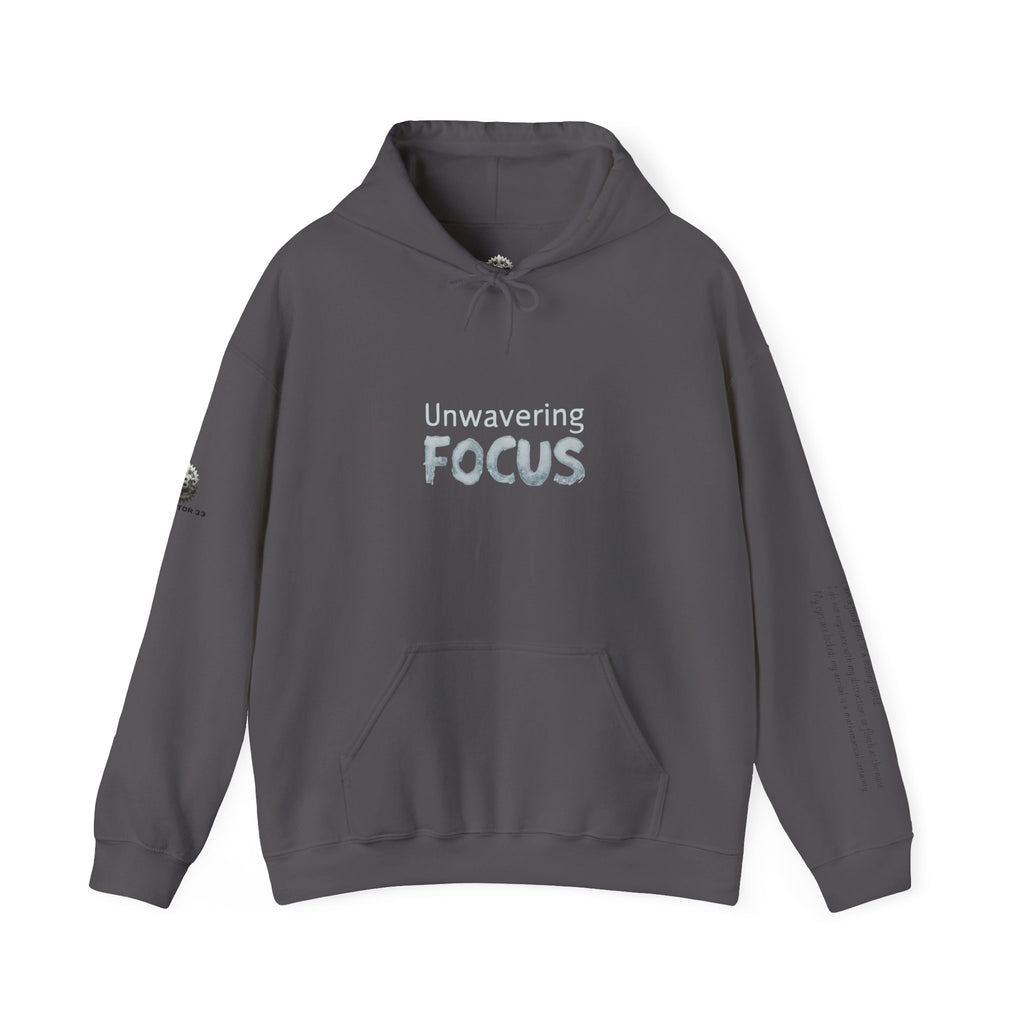 “Unwavering Focus” Hoodie- Sleeve Print Affirmation
