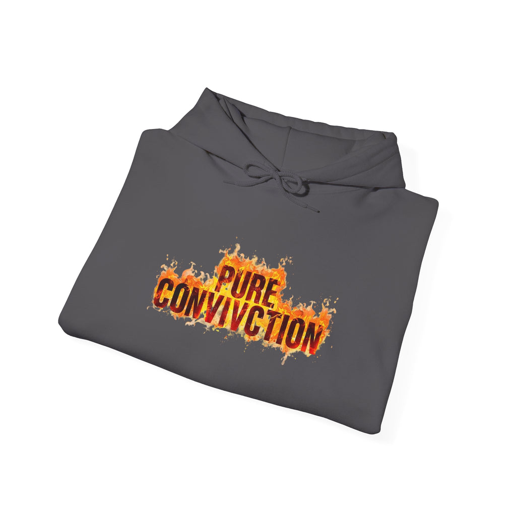 "Pure Conviction" Hoodie  - Sleeve Print Affirmation