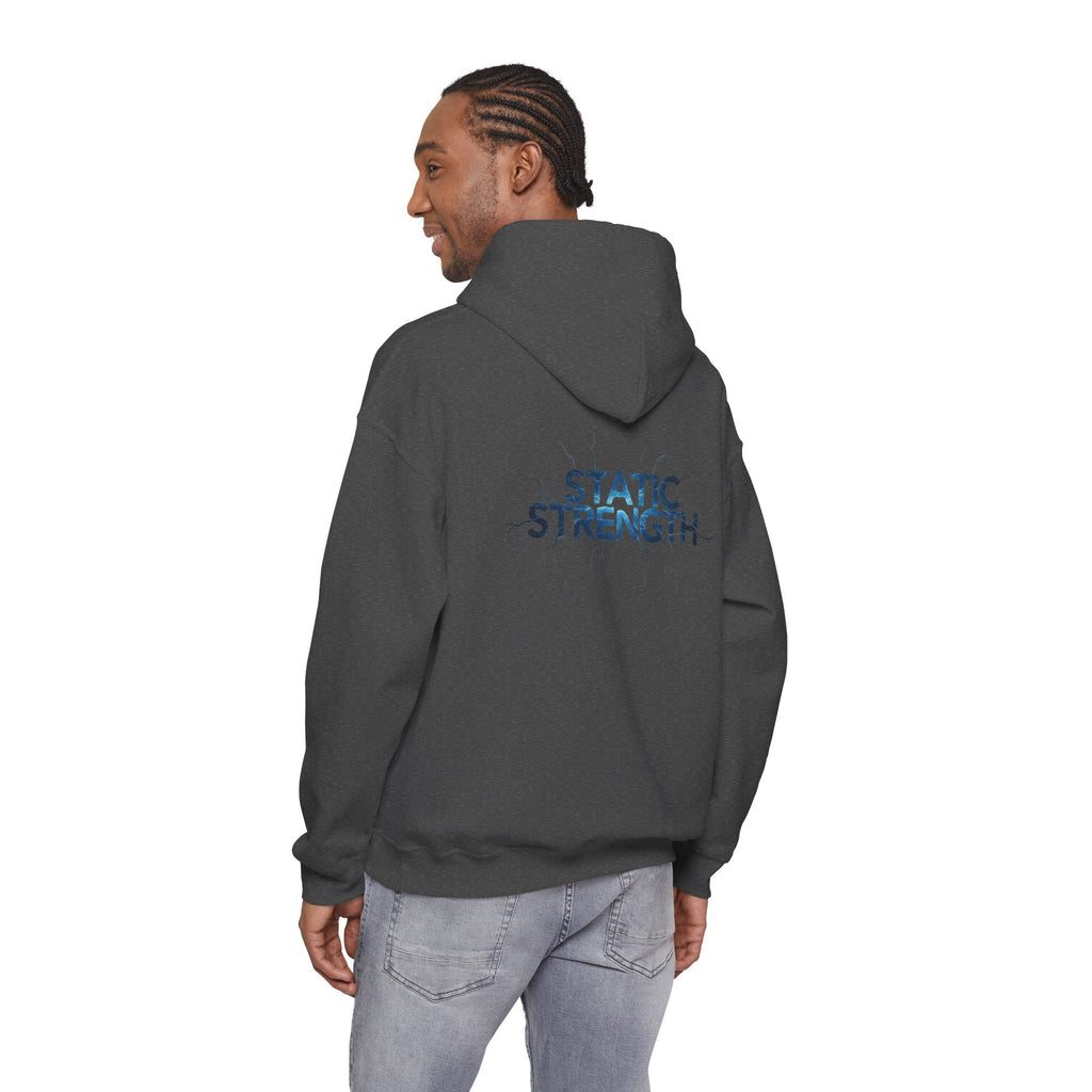 “Static Strength” Hoodie Sweatshirt- Sleeve Print Affirmation