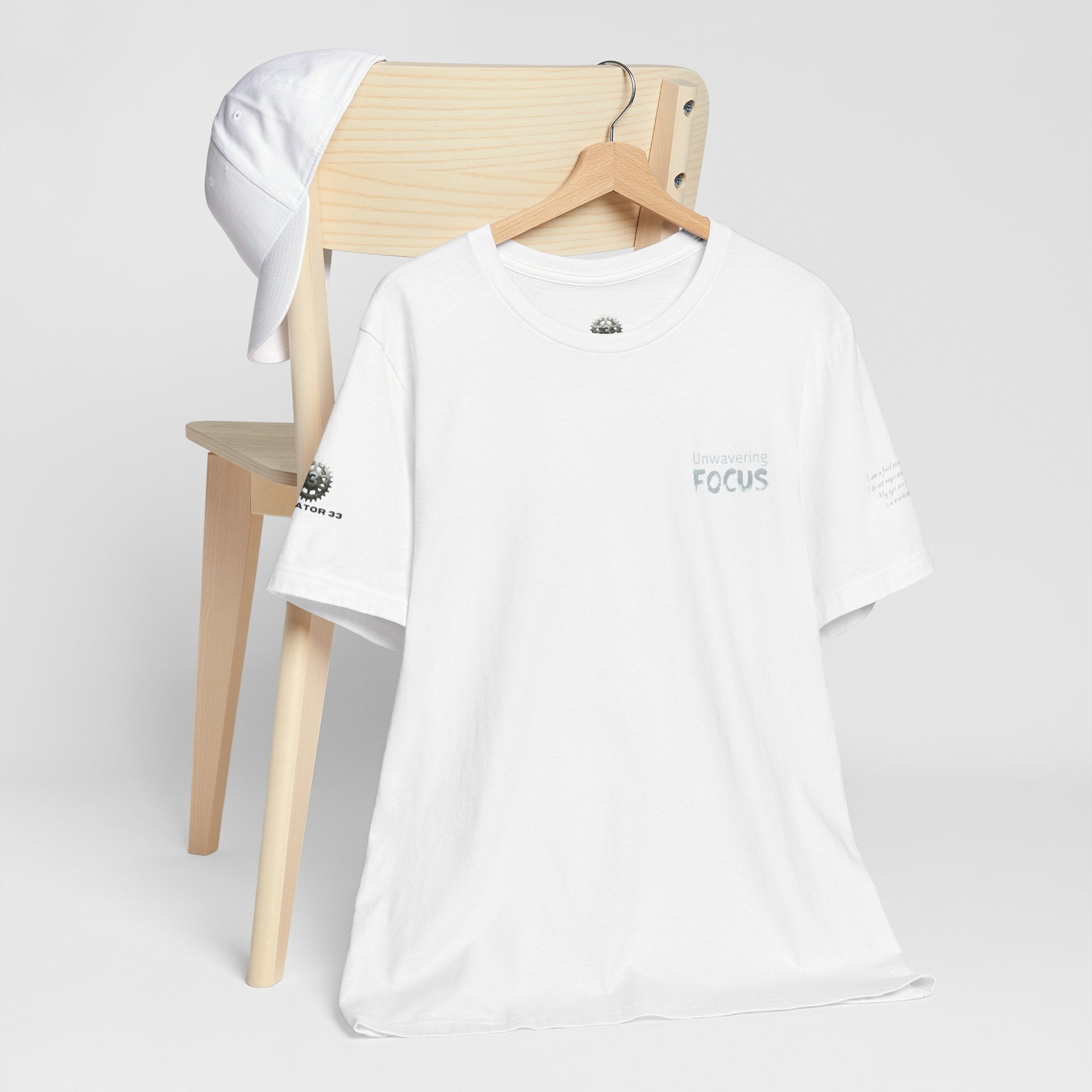 Unwavering Focus Tee — Affirmation Sleeve Graphic T-Shirt