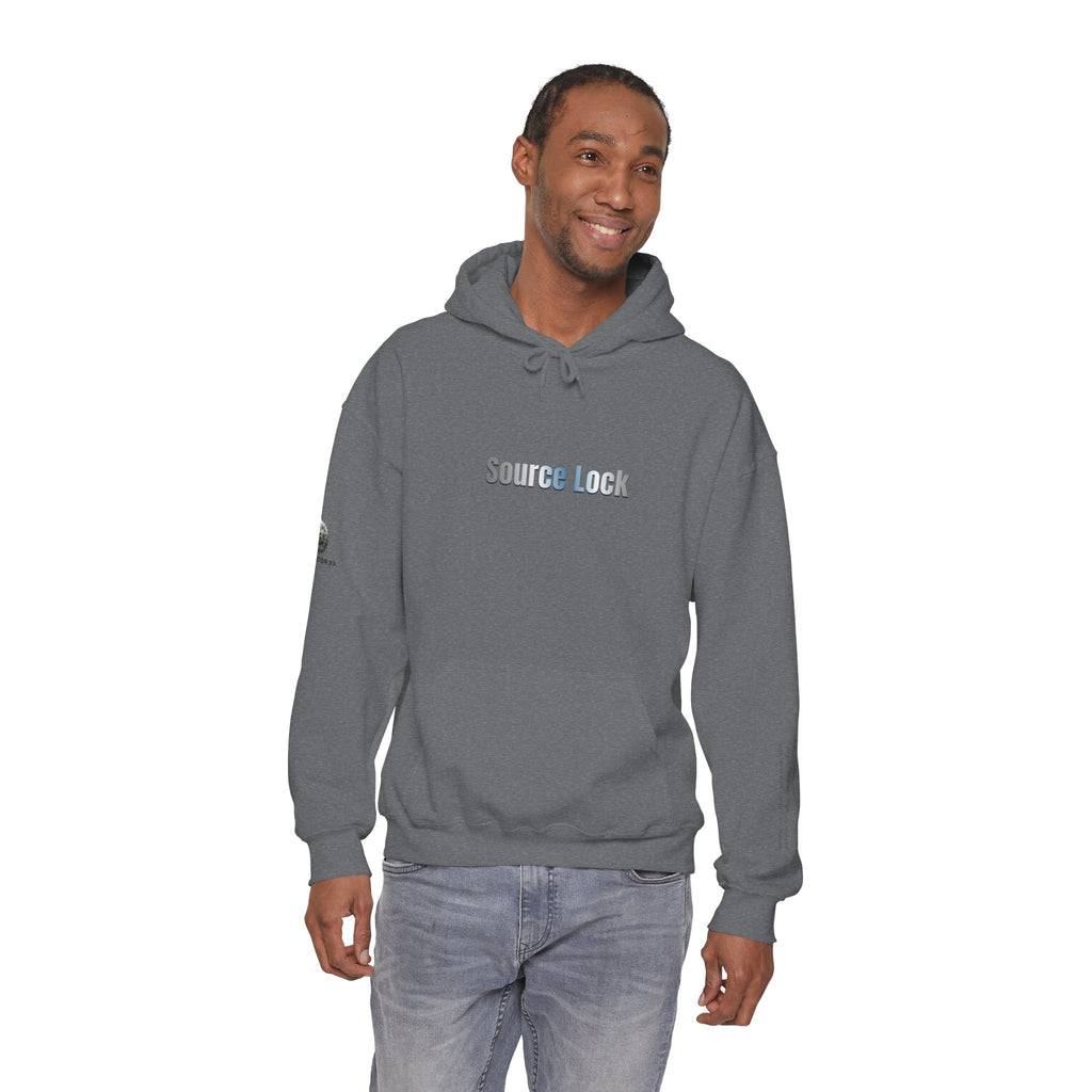 “Source Lock” Hoodie Sweatshirt- Sleeve Print Affirmation