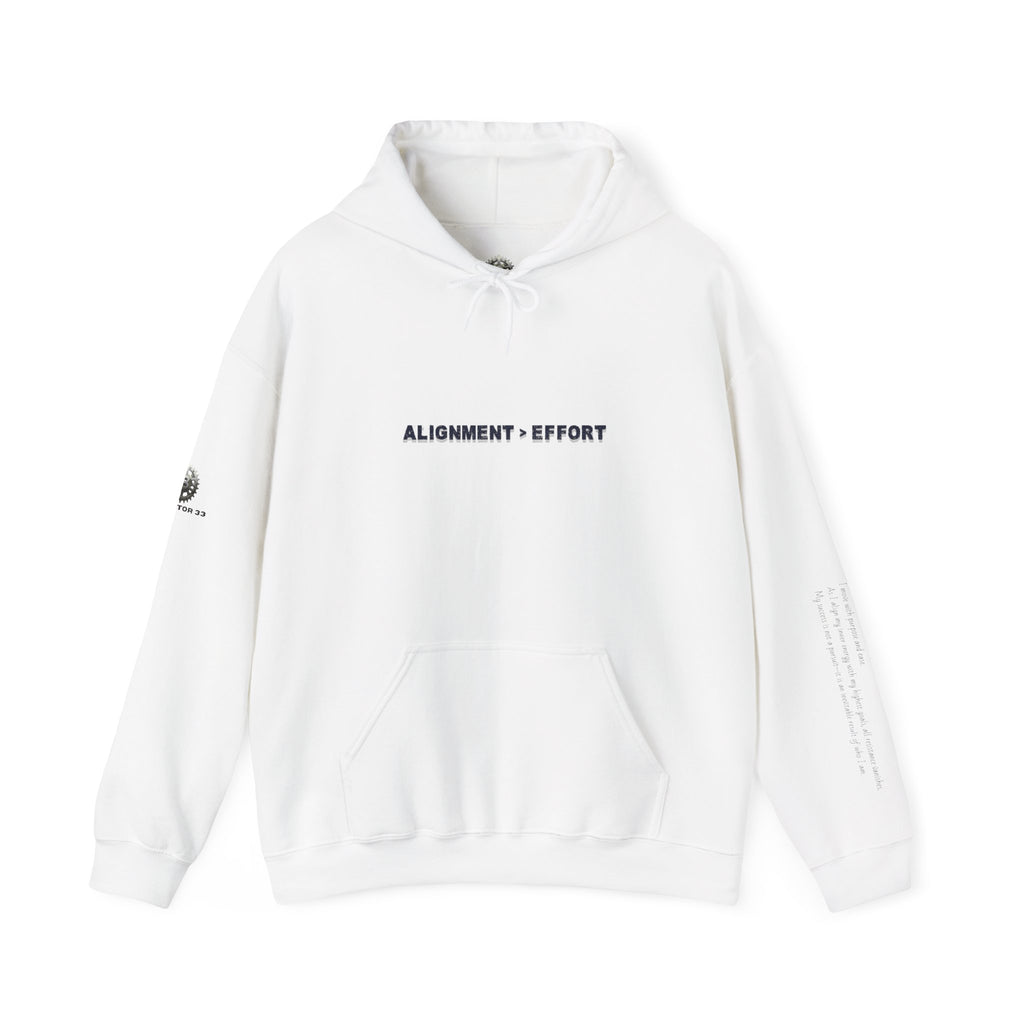 “Alignment > Effort” Hoodie - Sleeve Print Affirmation