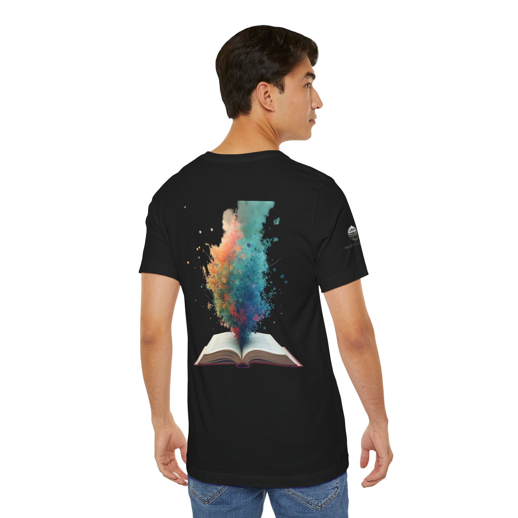 Next Chapter affirmation tee | Graphic open book back, inspirational sleeve text