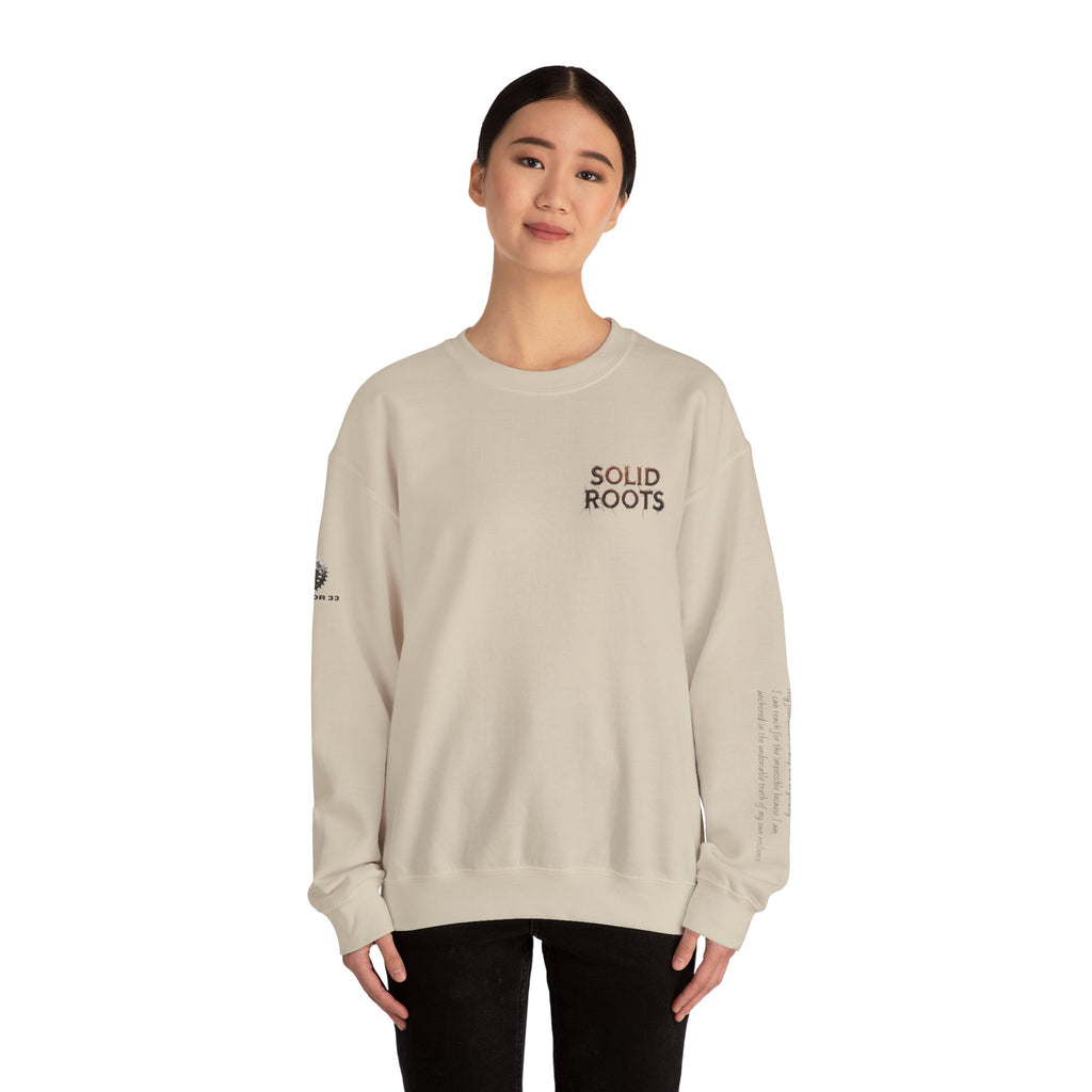 "Solid Roots" Crewneck - Heavyweight Sleeve Print Sweatshirt