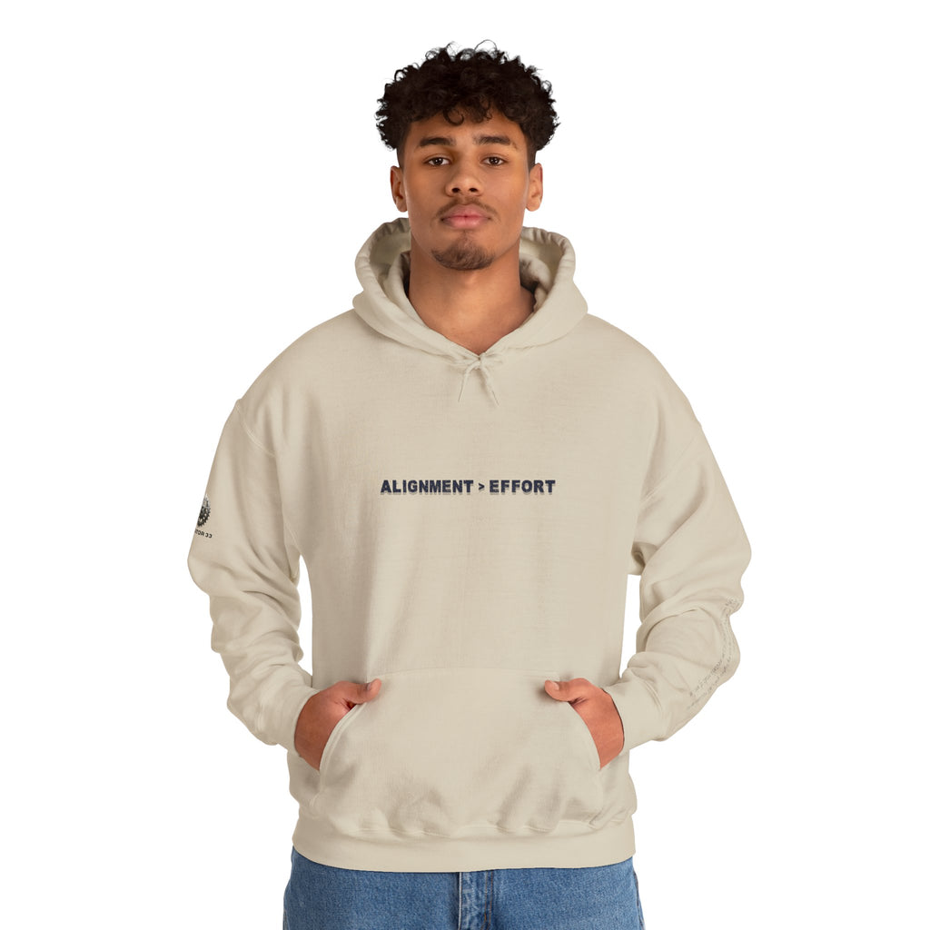 “Alignment > Effort” Hoodie - Sleeve Print Affirmation