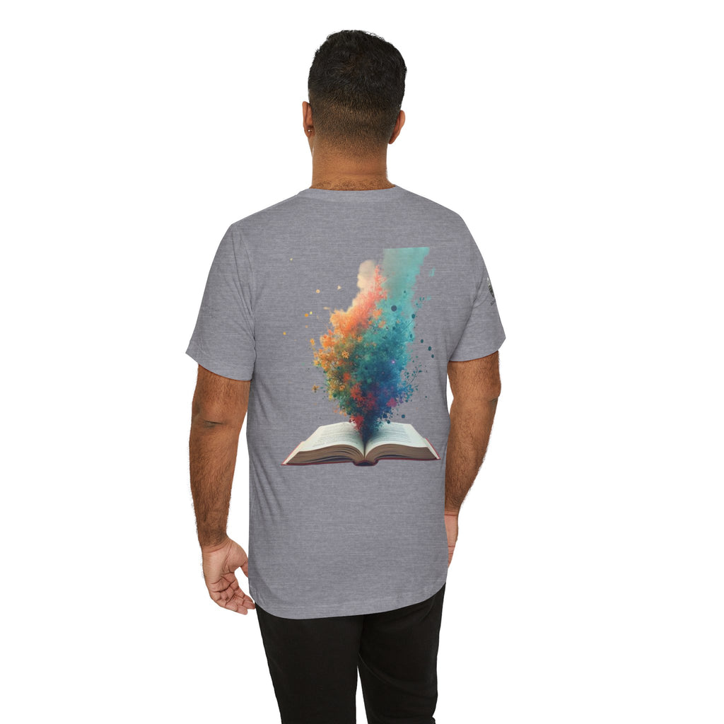 Next Chapter affirmation tee | Graphic open book back, inspirational sleeve text