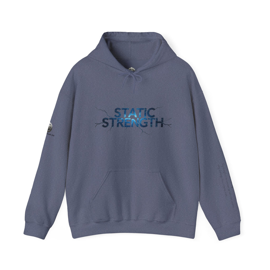 “Static Strength” Hoodie Sweatshirt- Sleeve Print Affirmation