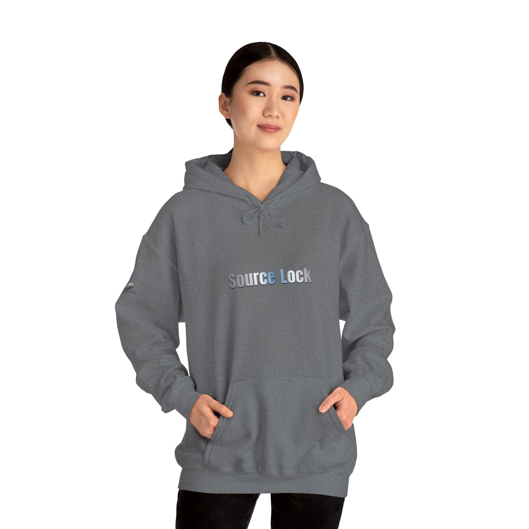 “Source Lock” Hoodie Sweatshirt- Sleeve Print Affirmation
