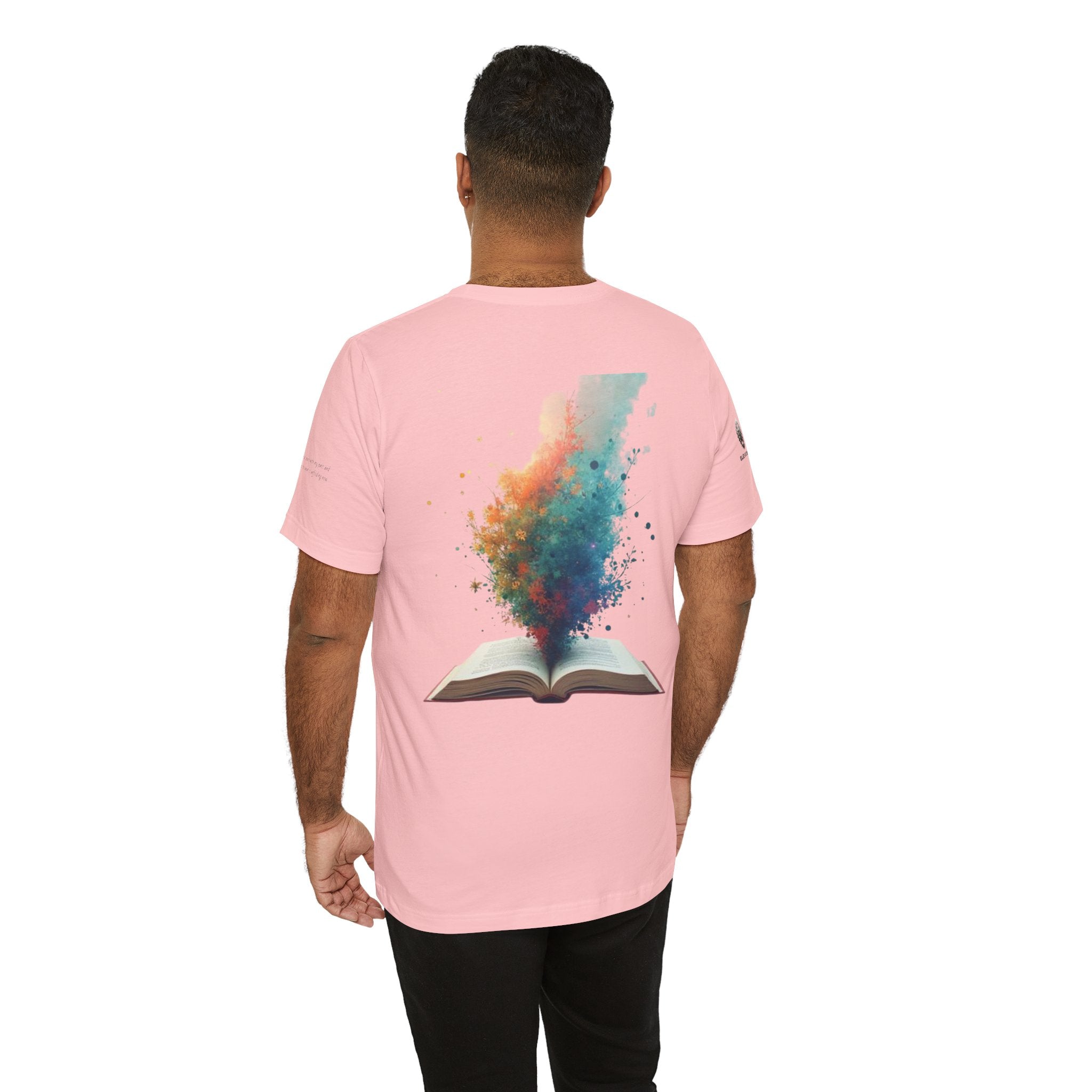 Next Chapter affirmation tee | Graphic open book back, inspirational sleeve text