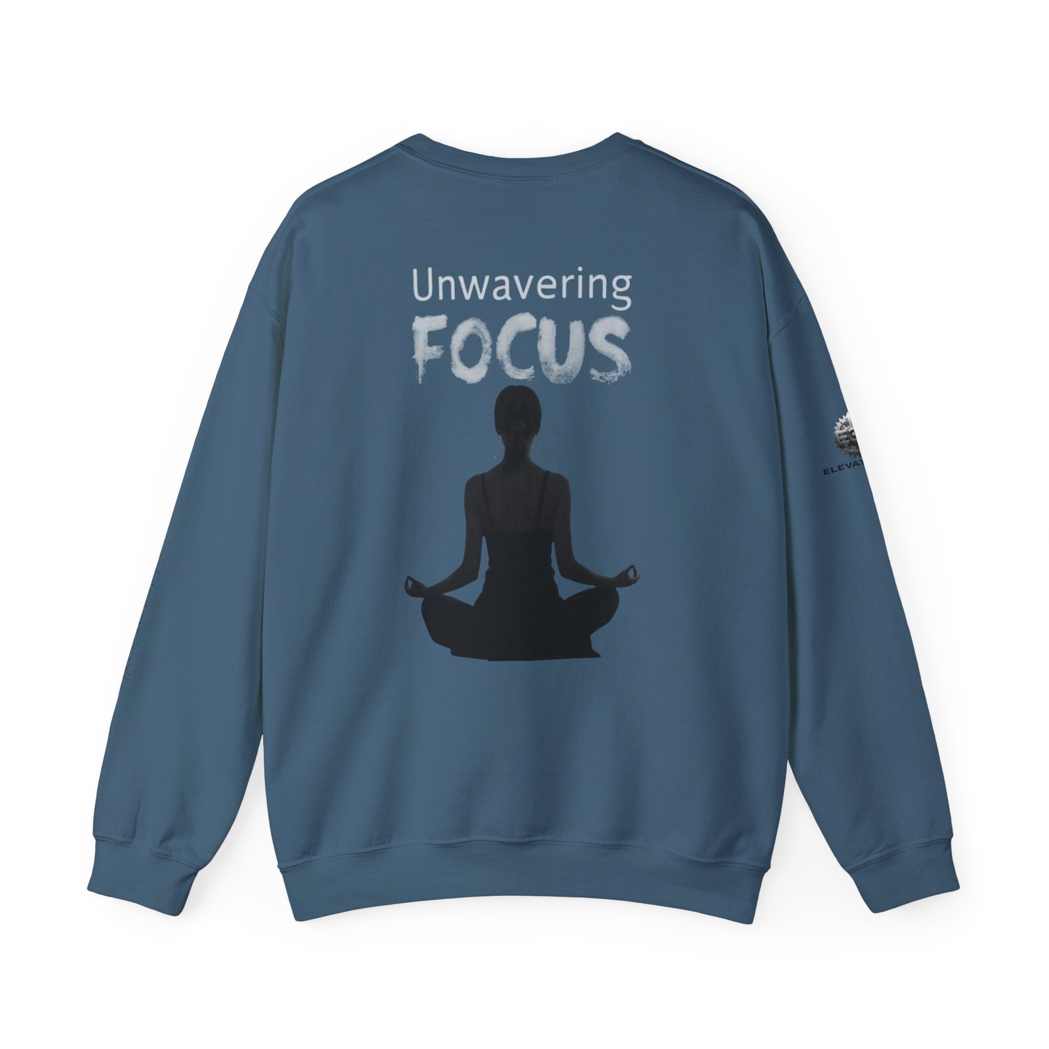 “Unwavering Focus” Crewneck Sweatshirt- Sleeve Print Affirmation