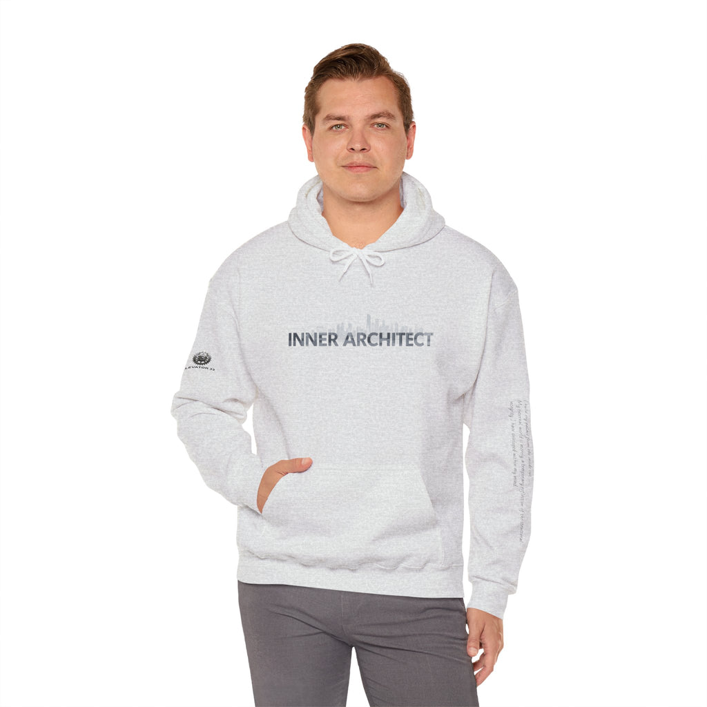 "Inner Architect" Hoodie Sweatshirt- Sleeve Printed Affirmation