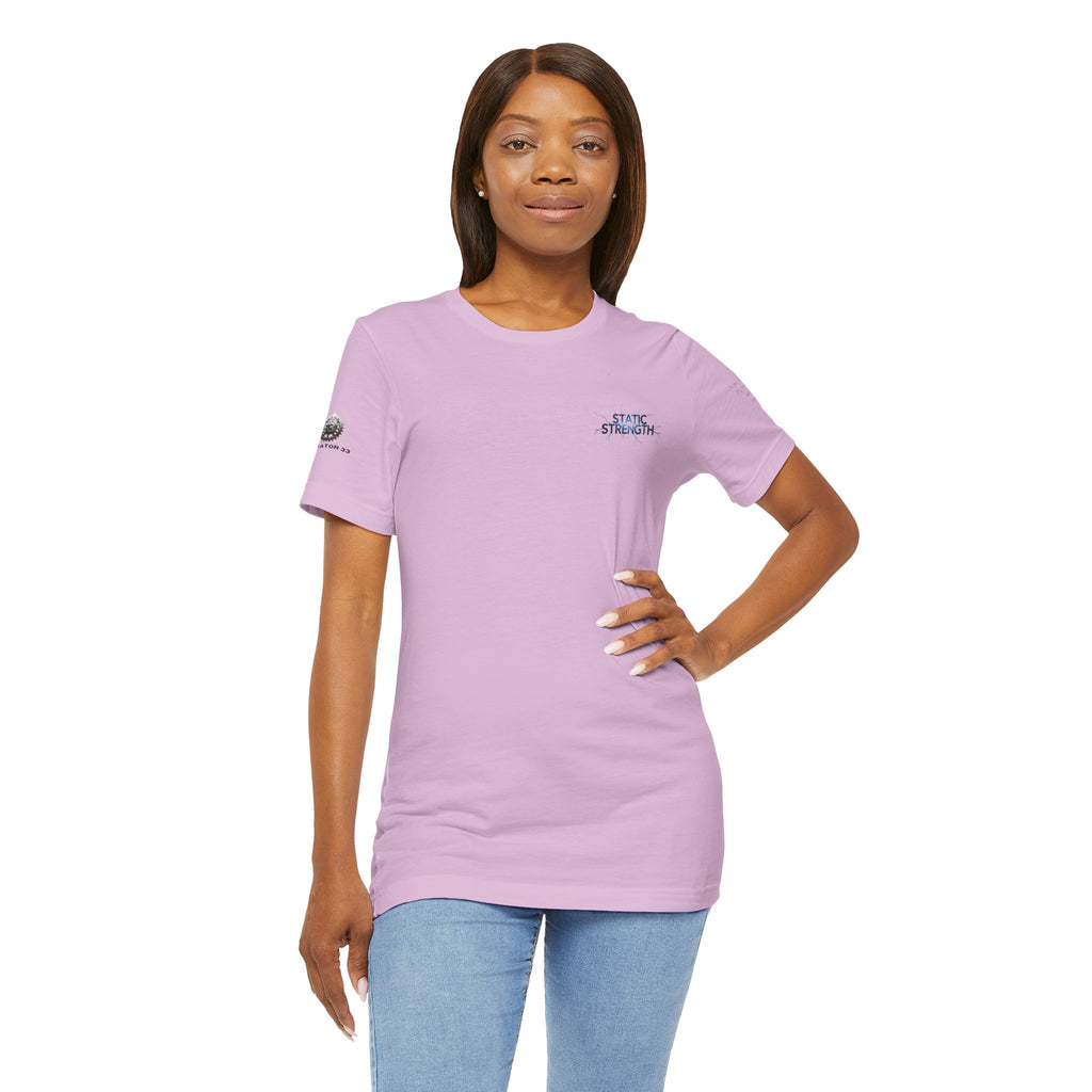Static Strength T-Shirt — 'In the chaos, I am unmoving' Motivational Tee
