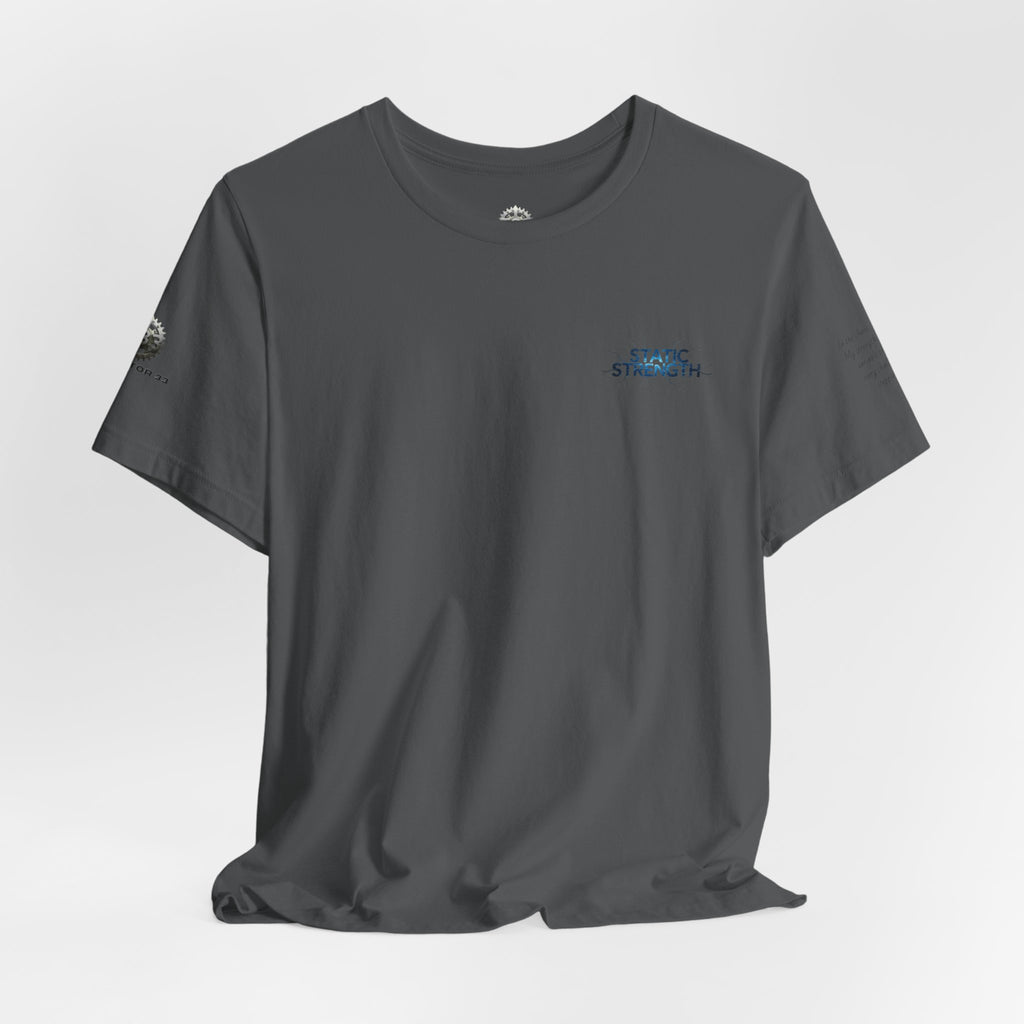 Static Strength T-Shirt — 'In the chaos, I am unmoving' Motivational Tee