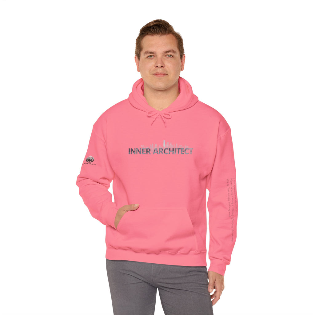 "Inner Architect" Hoodie Sweatshirt- Sleeve Printed Affirmation