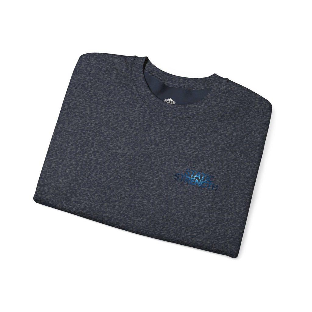 “Static Strength” Crewneck Sweatshirt- Sleeve Print Affirmation