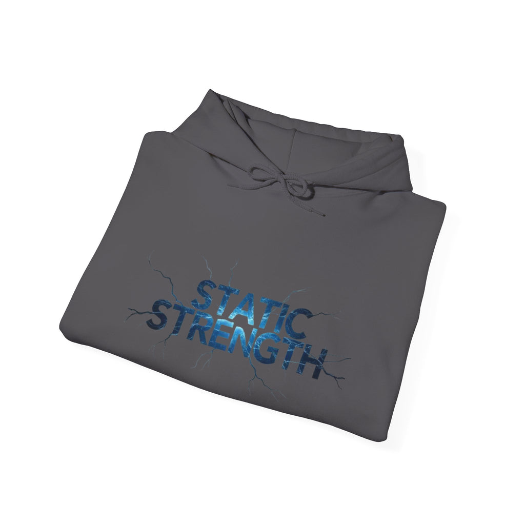 “Static Strength” Hoodie Sweatshirt- Sleeve Print Affirmation