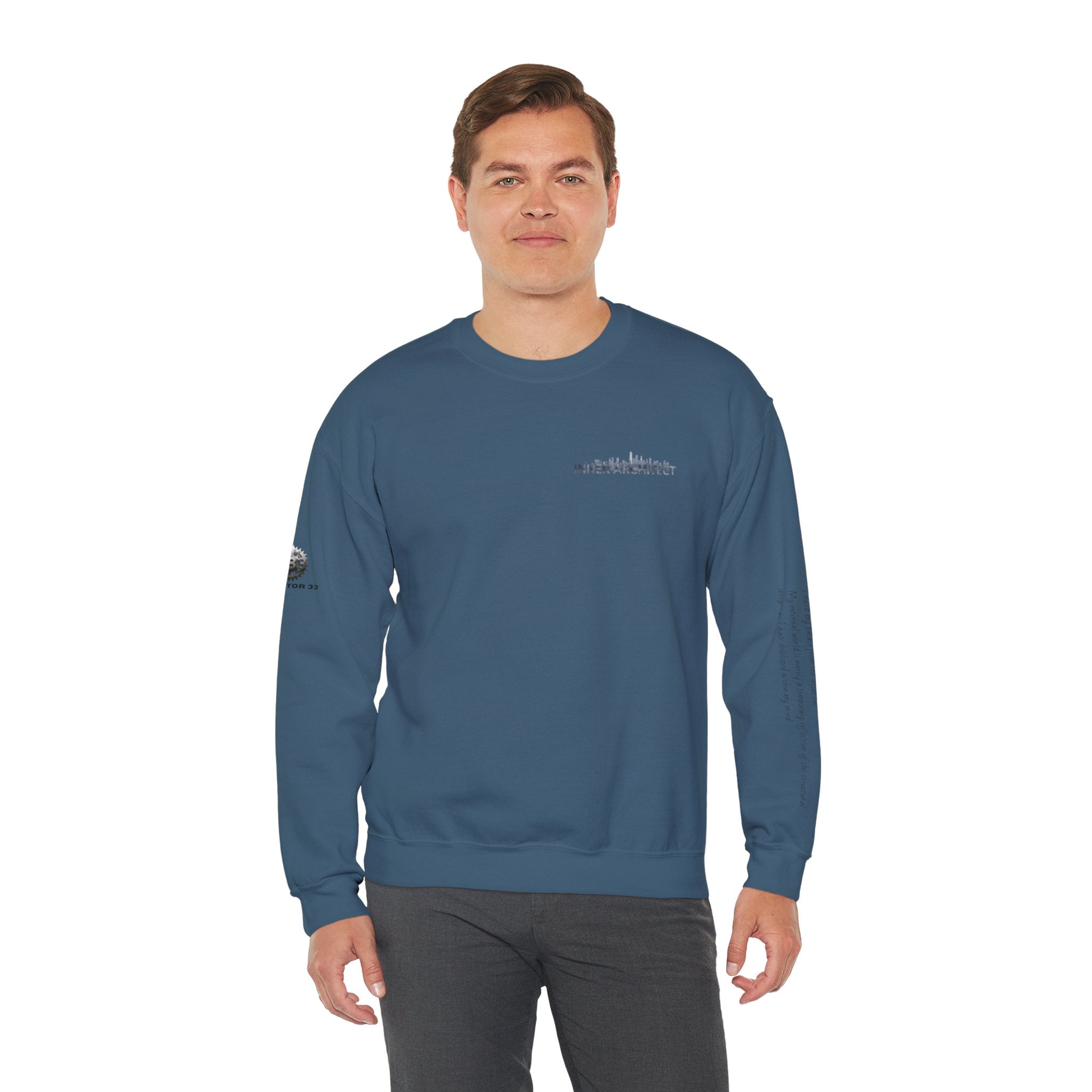 "Inner Architect" Crewneck Sweatshirt- Sleeve Printed Affirmation