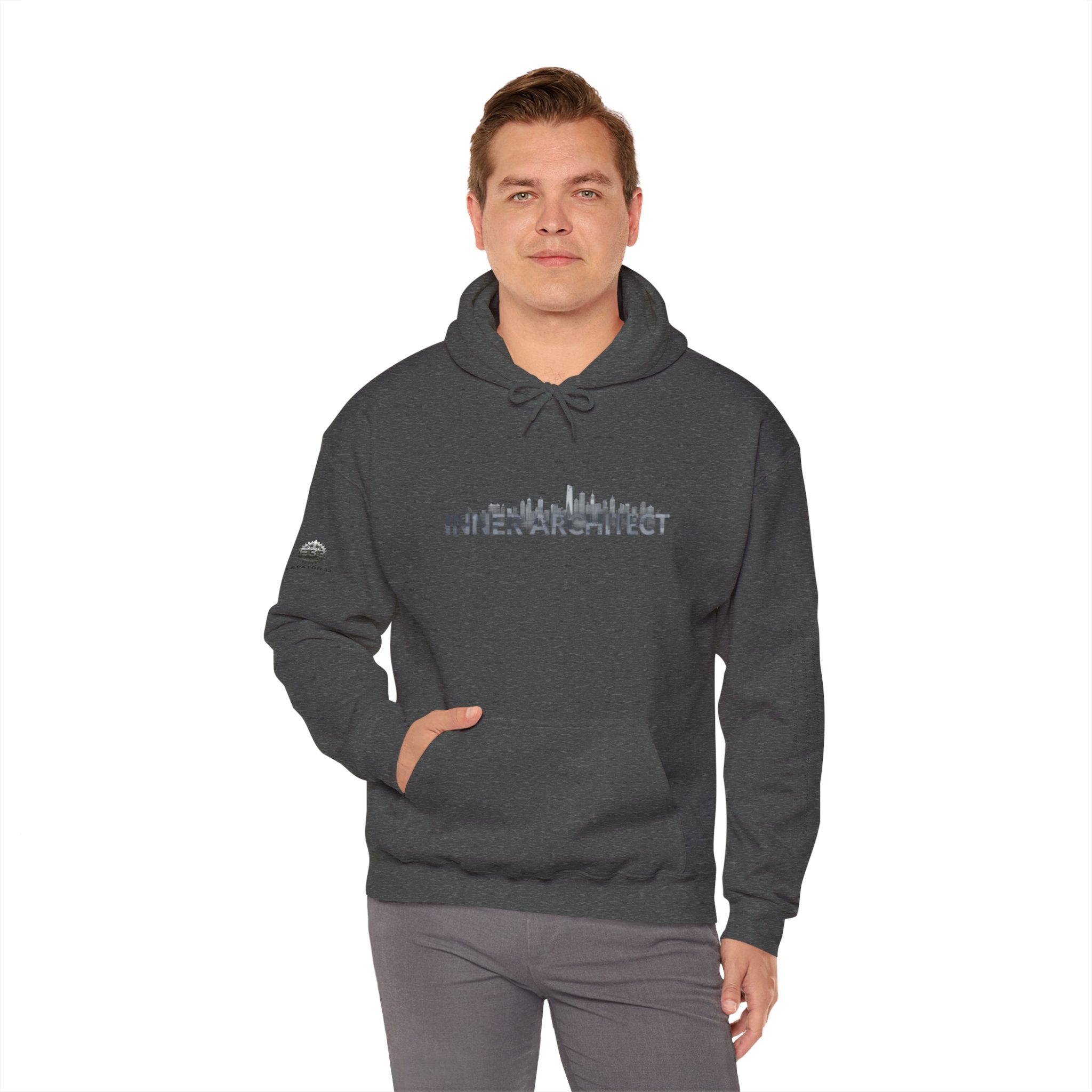 "Inner Architect" Hoodie Sweatshirt- Sleeve Printed Affirmation