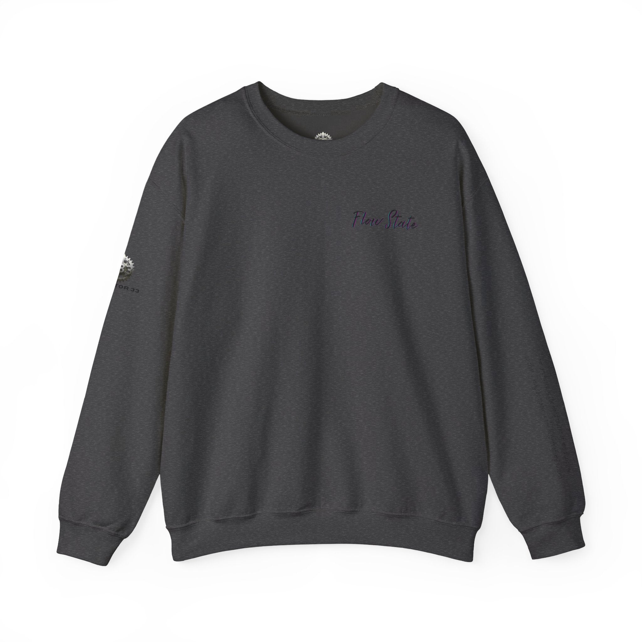 “Flow State” Crewneck Sweatshirt- Sleeve Print Affirmation