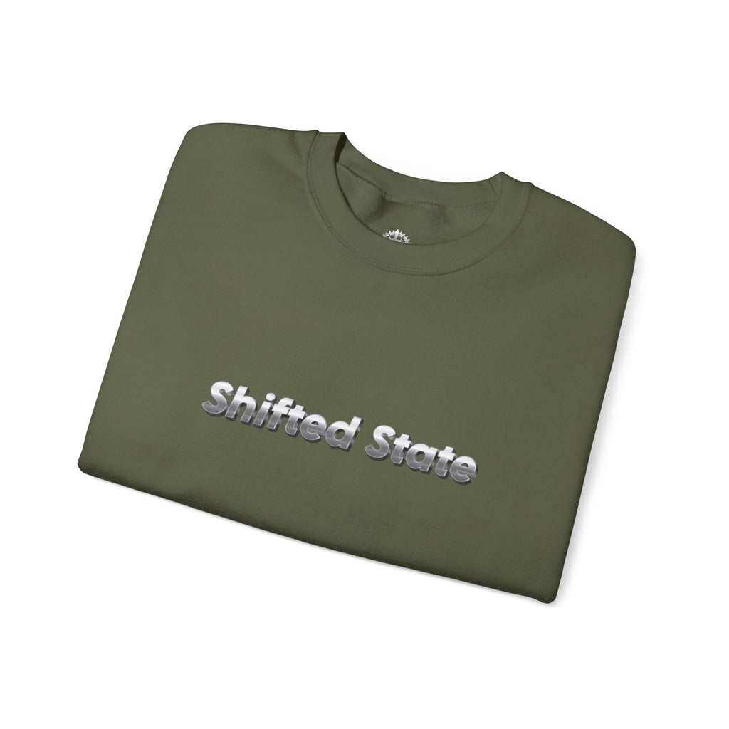 “Shifted State” Crewneck Sweatshirt- Sleeve Print Affirmation