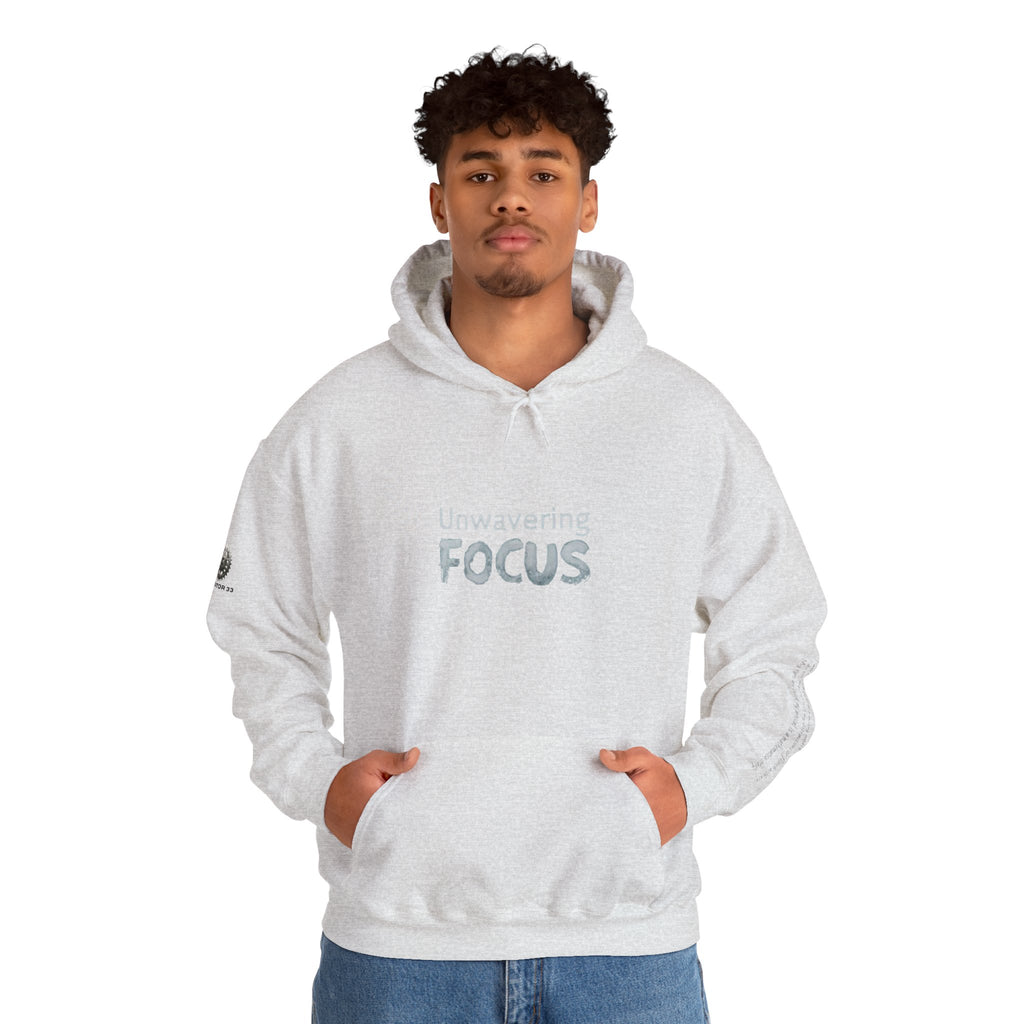 “Unwavering Focus” Hoodie- Sleeve Print Affirmation