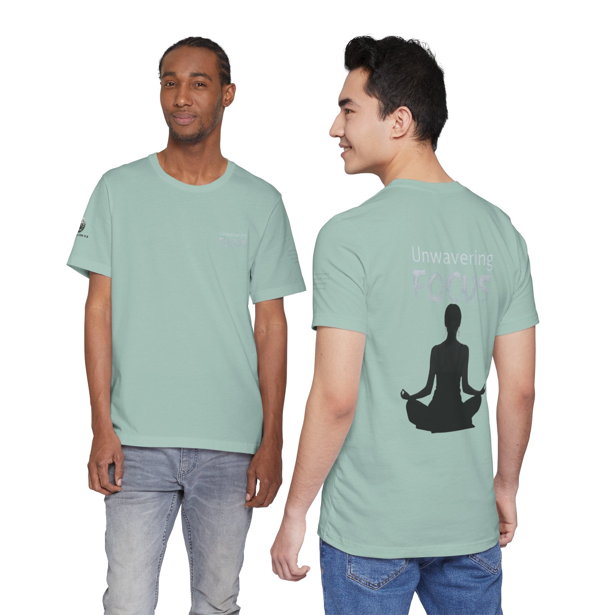 Unwavering Focus Tee — Affirmation Sleeve Graphic T-Shirt