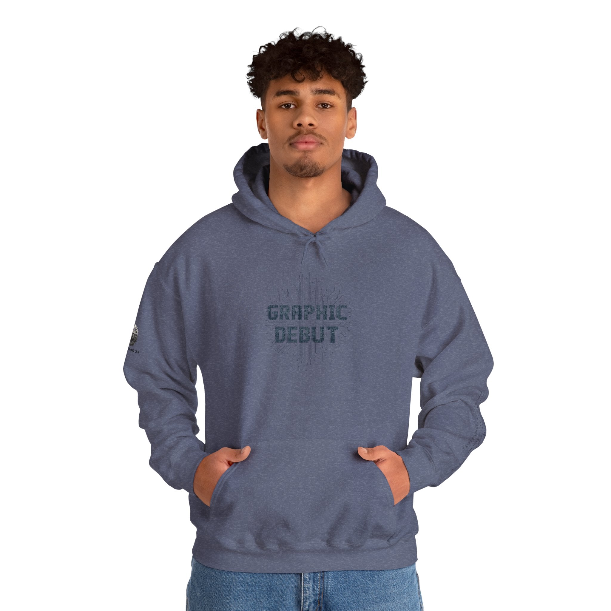 “Graphic Debut” Hoodie- Sleeve Printed Affirmation